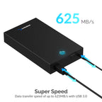 USB 3.0 Tool-Free Enclosure for 2.5” and 3.5” Internal SATA Hard Drives