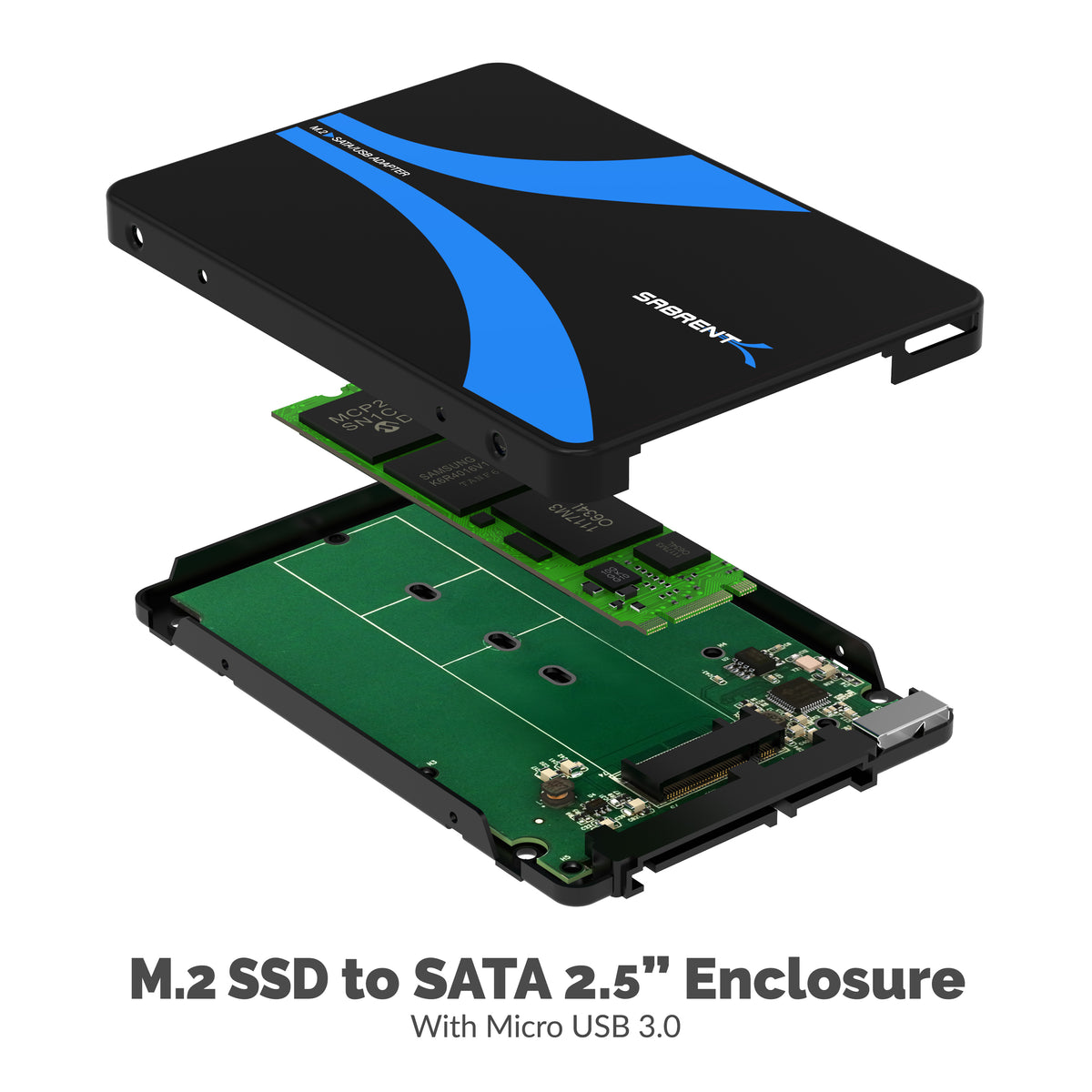 M.2 SSD [NGFF] to USB 3.0 / SATA III 2.5-Inch Enclosure Adapter