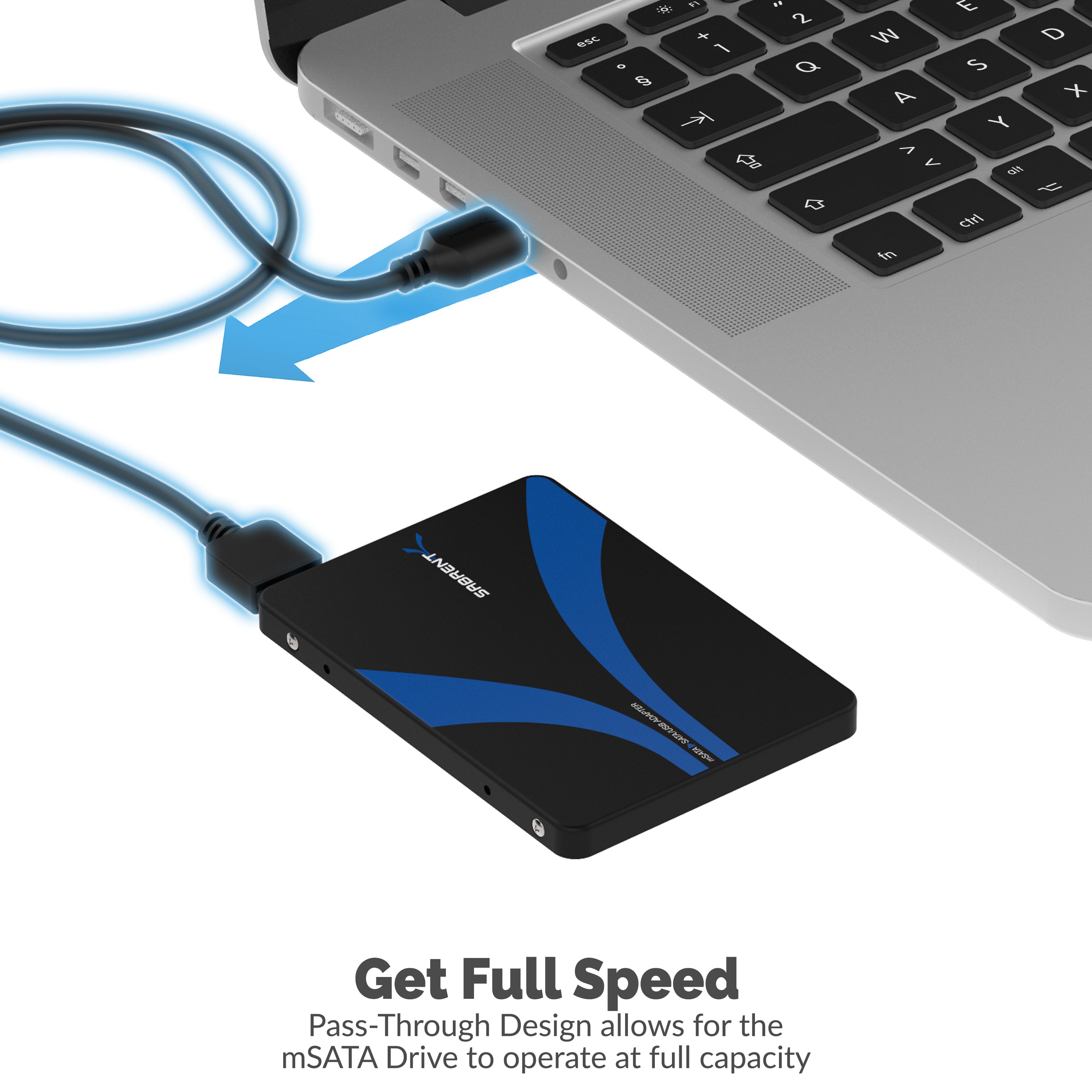 mSATA to USB 3.0/2.5-Inch SATA III Enclosure Adapter