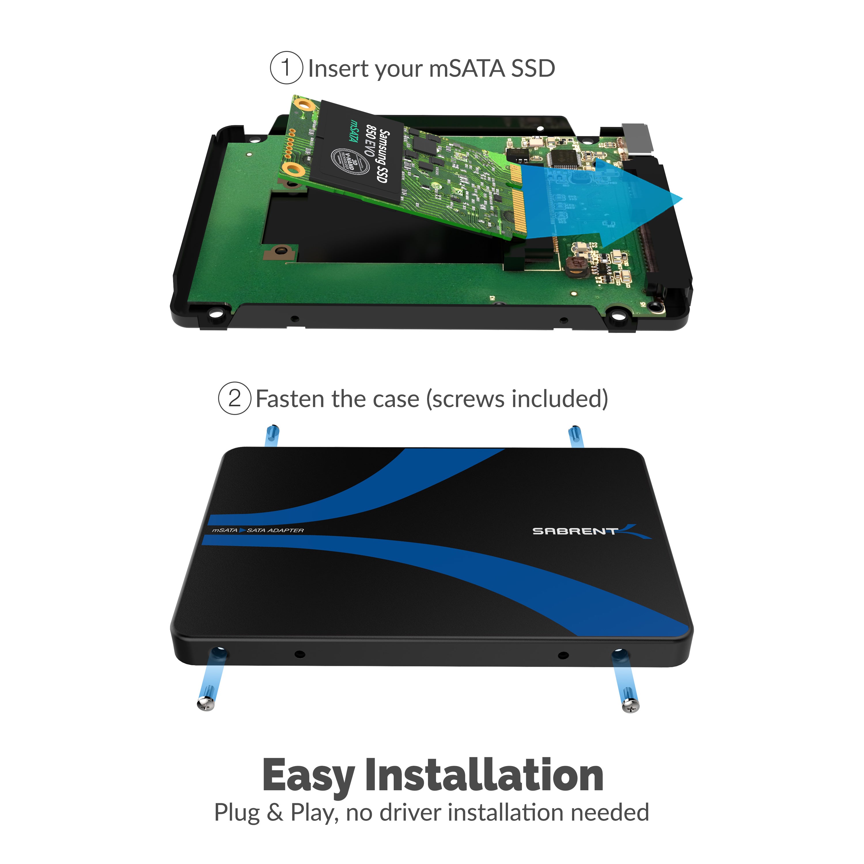 mSATA to USB 3.0/2.5-Inch SATA III Enclosure Adapter