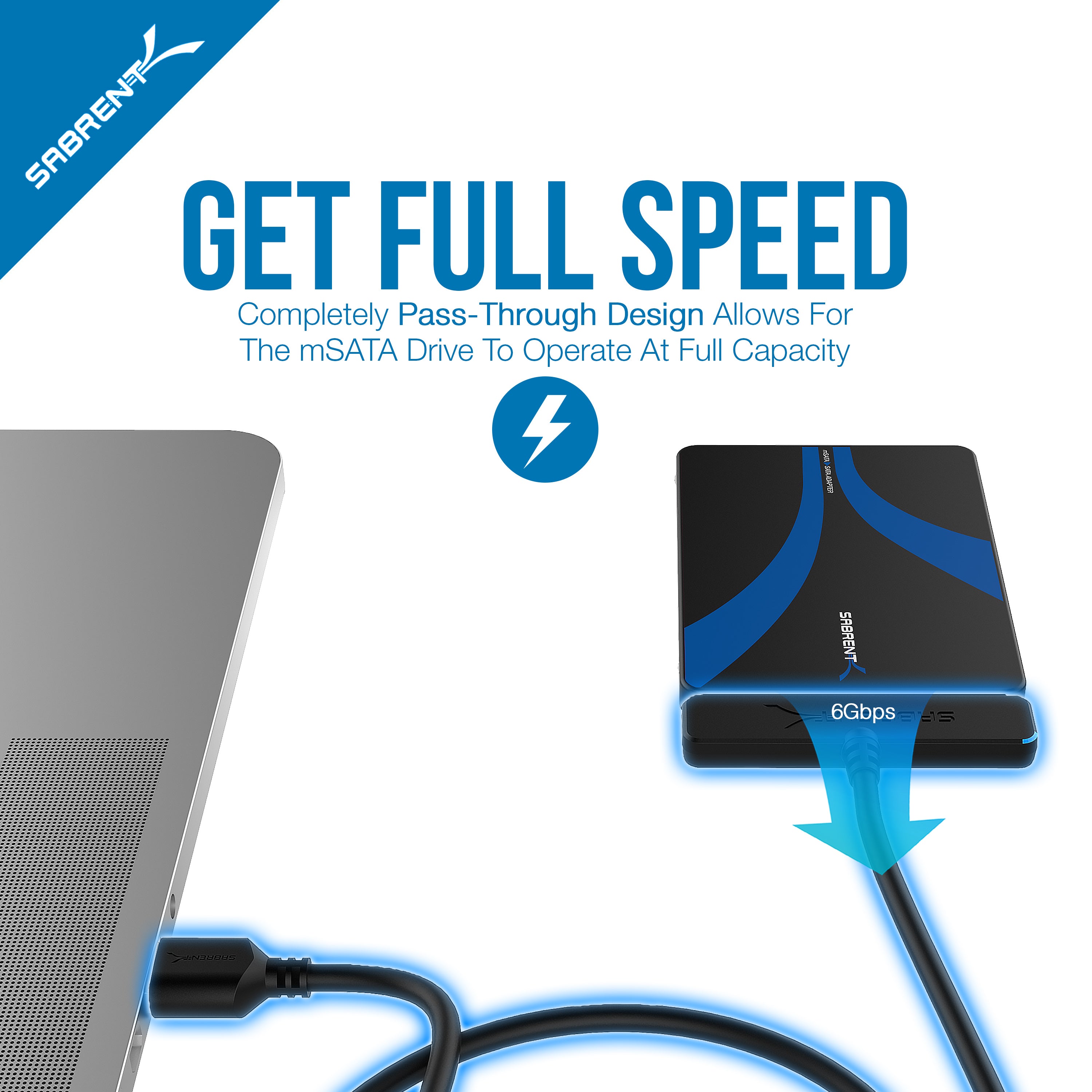 mSATA to 2.5" SATA III Aluminum Enclosure Adapter