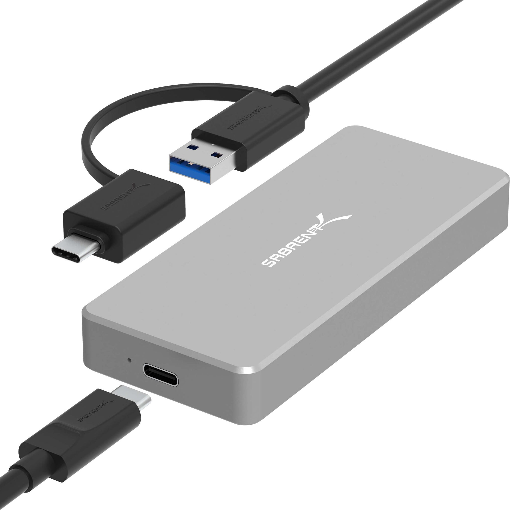 Aluminum USB3.1 to M.2 NVME SSD ENCLOSURE Portable External Reader Converter