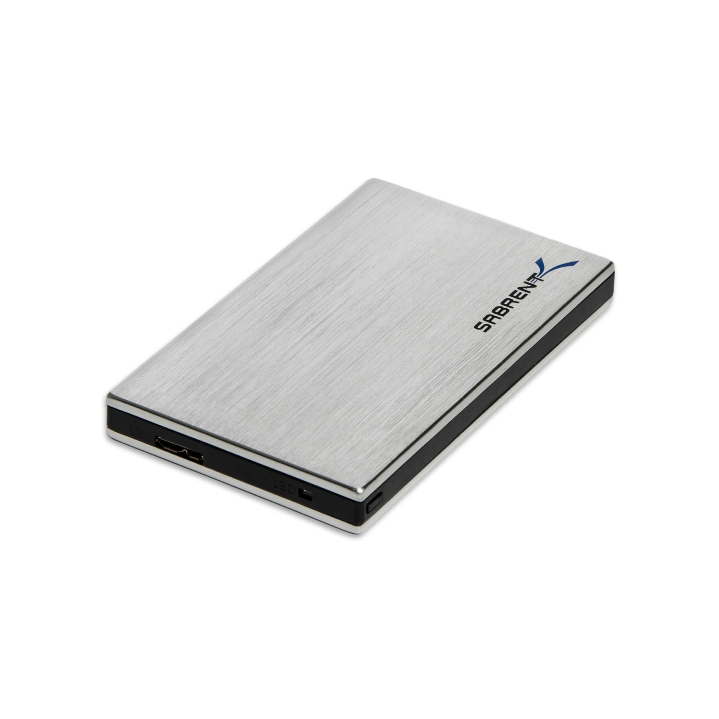 Ultra Slim 2.5-Inch SATA to USB 3.0 External Aluminum Screwless Hard Drive Enclosure | Silver