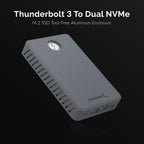 Thunderbolt 3 To Dual NVMe M.2 SSD Tool-Free Enclosure