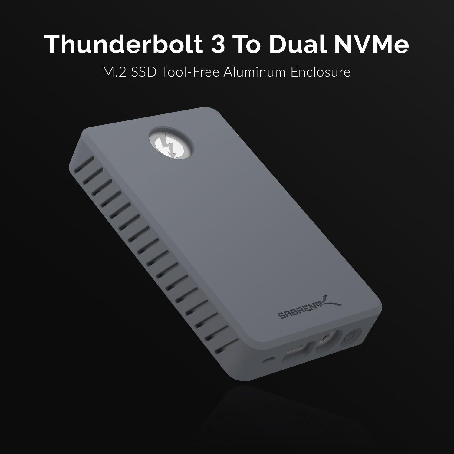 Thunderbolt 3 To Dual NVMe M.2 SSD Tool-Free Enclosure