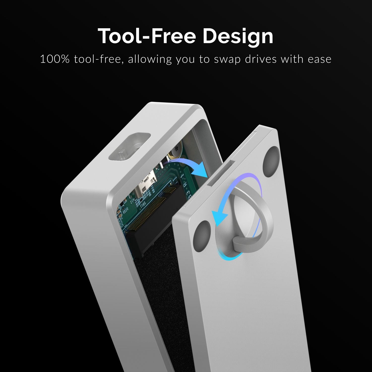 Thunderbolt 3 to M.2 NVMe SSD Tool-Free Enclosure