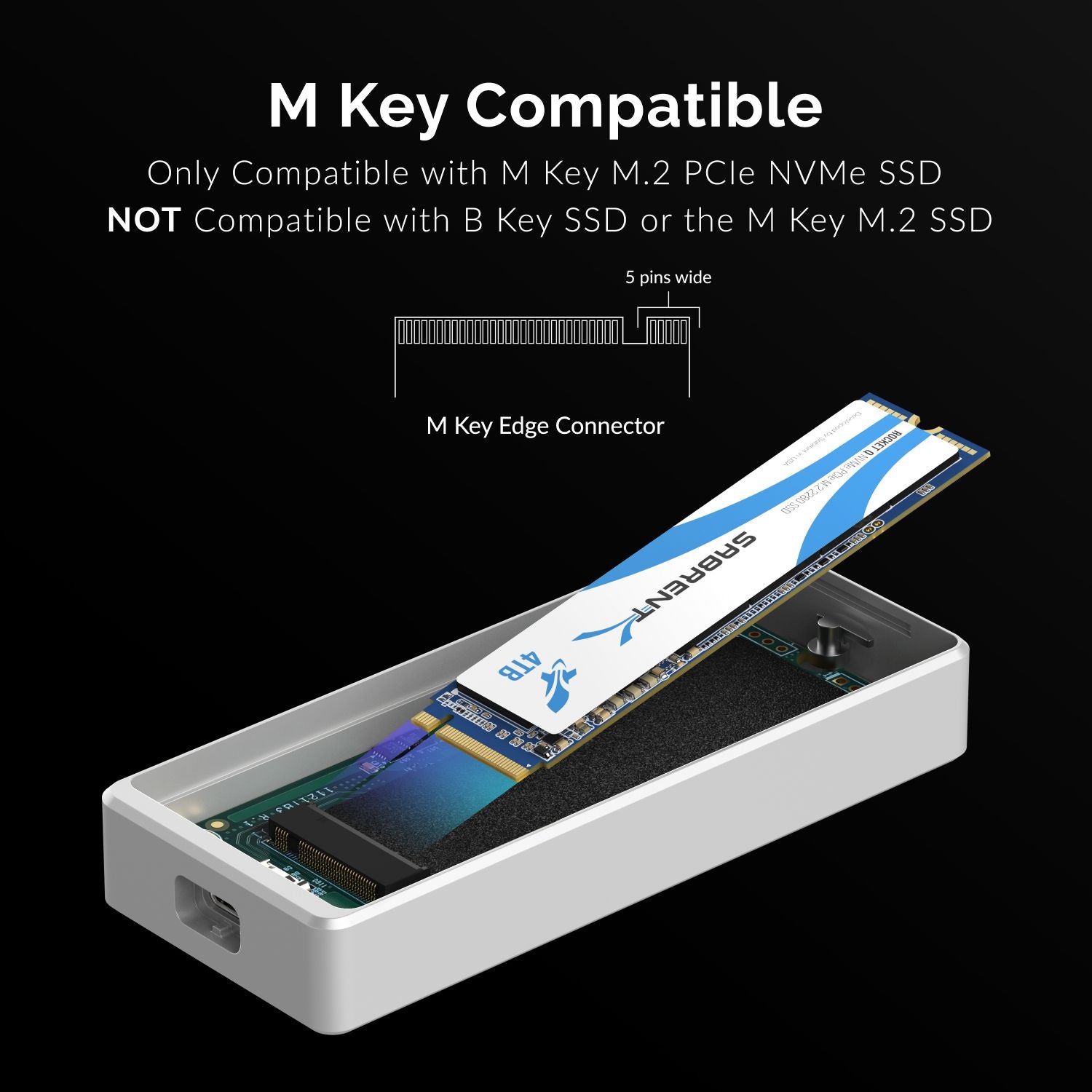 Thunderbolt 3 to M.2 NVMe SSD Tool-Free Enclosure
