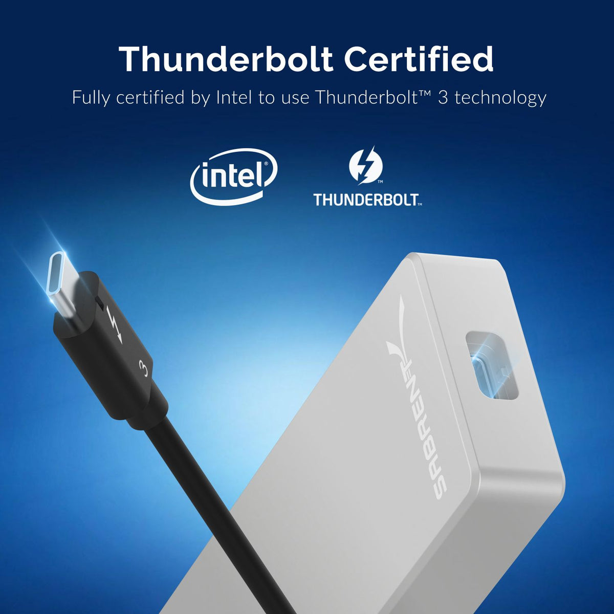 Thunderbolt 3 to M.2 NVMe SSD Tool-Free Enclosure