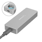 Sabrent USB 3.2 Tool-Free Enclosure for NVMe PCIe M Key M.2 SSD  [SILVER] (EC-TFNE)