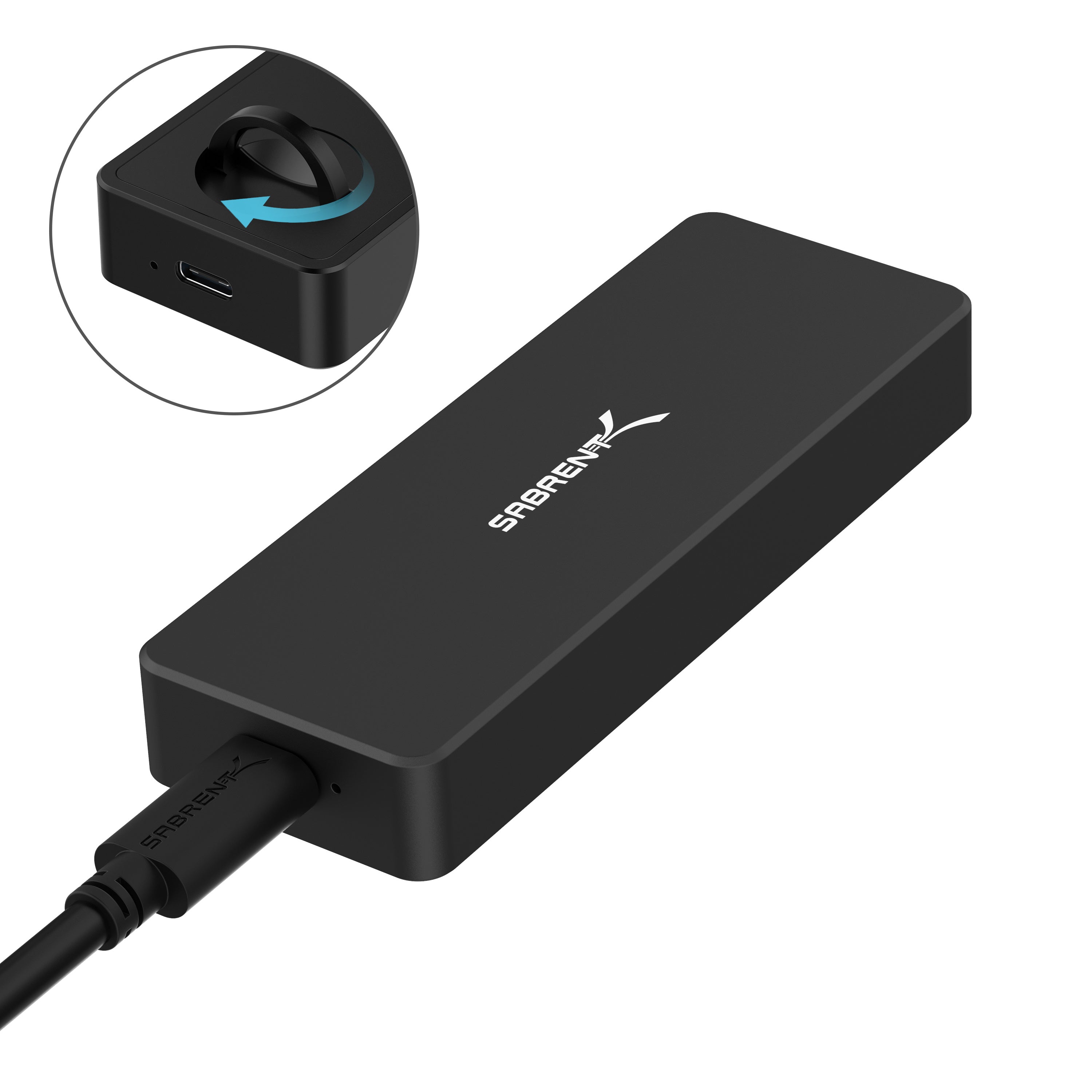 Sabrent USB 3.2 Tool-Free Enclosure for NVMe OCIe M Key M.2 SSD  [BLACK] (EC-TFNB)