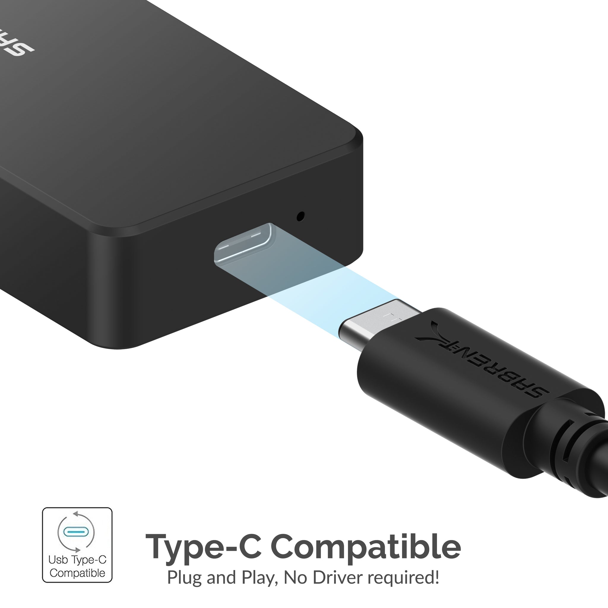 USB 3.2 Type-C Tool-Free Enclosure for M.2 PCIe NVMe and SATA SSDs - Sabrent