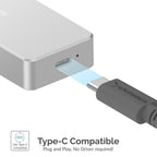 Sabrent USB 3.2 Tool-Free Enclosure for NVMe PCIe M Key M.2 SSD  [SILVER] (EC-TFNE)
