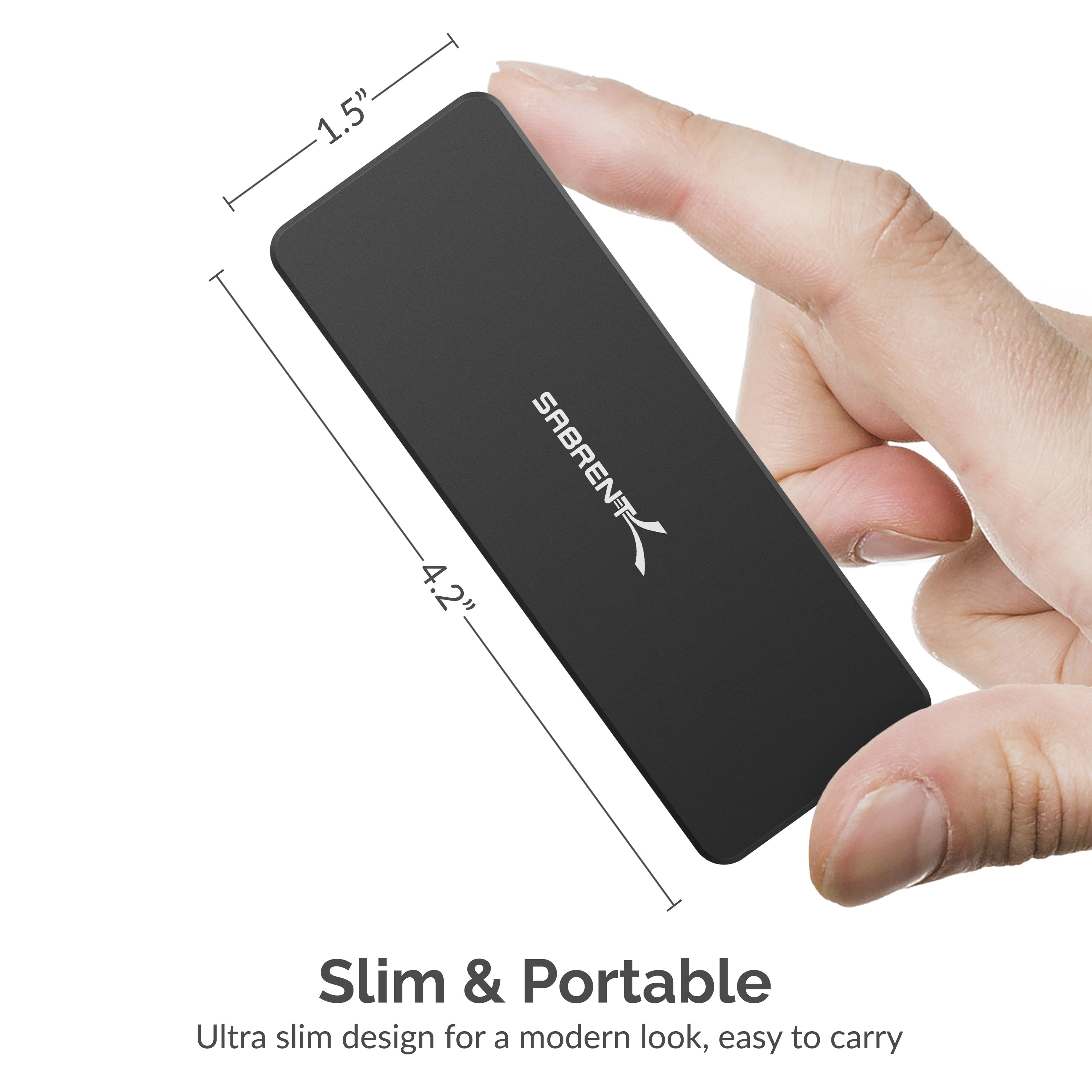 Sabrent USB 3.2 Tool-Free Enclosure for NVMe OCIe M Key M.2 SSD  [BLACK] (EC-TFNB)