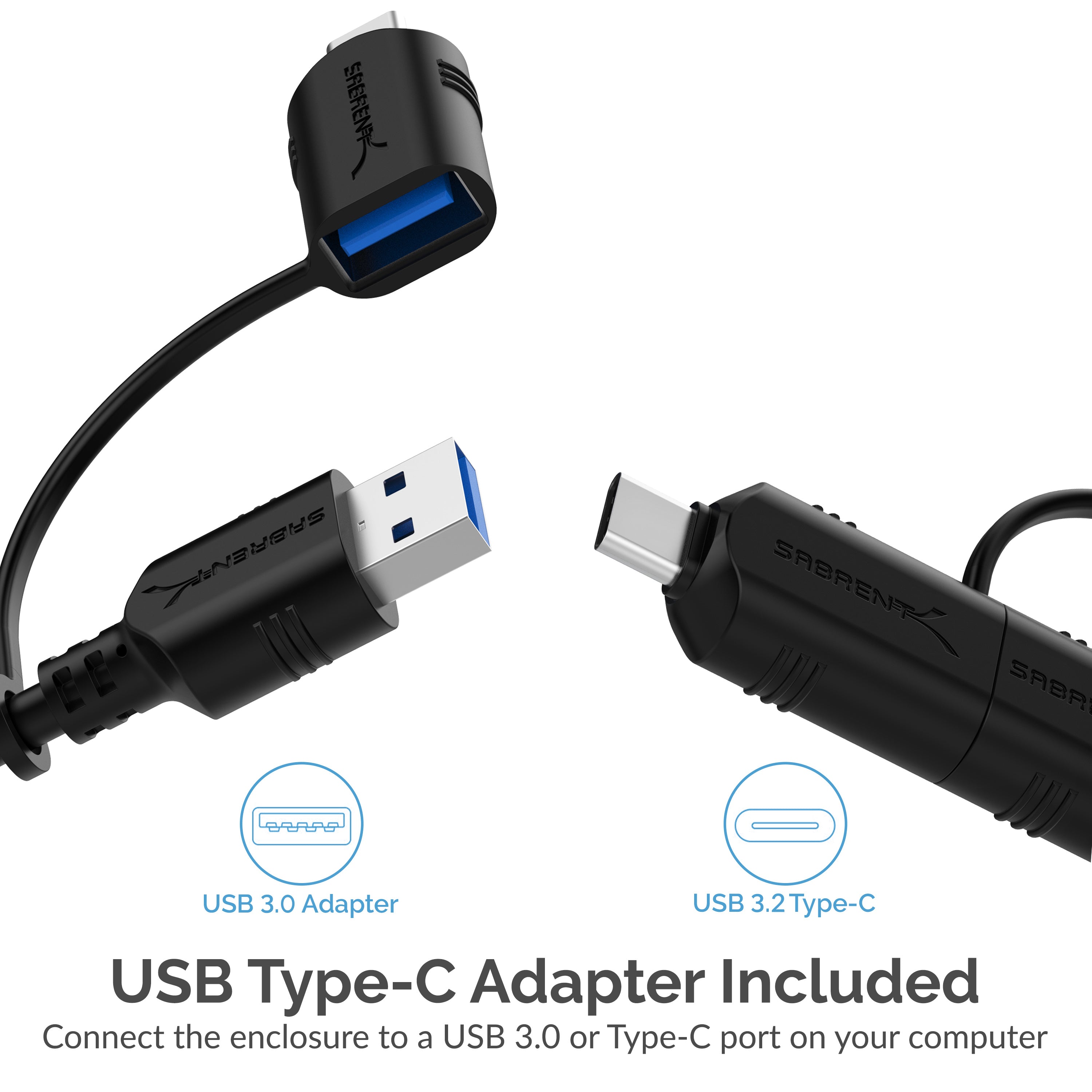 USB Type-C Aluminum Enclosure for M.2 NVMe SSD - Sabrent
