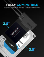 10Gbps USB 3.2 Type-A to SATA/U.2 SSD Adapter Cable