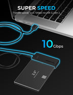10Gbps USB 3.2 Type-A to SATA/U.2 SSD Adapter Cable
