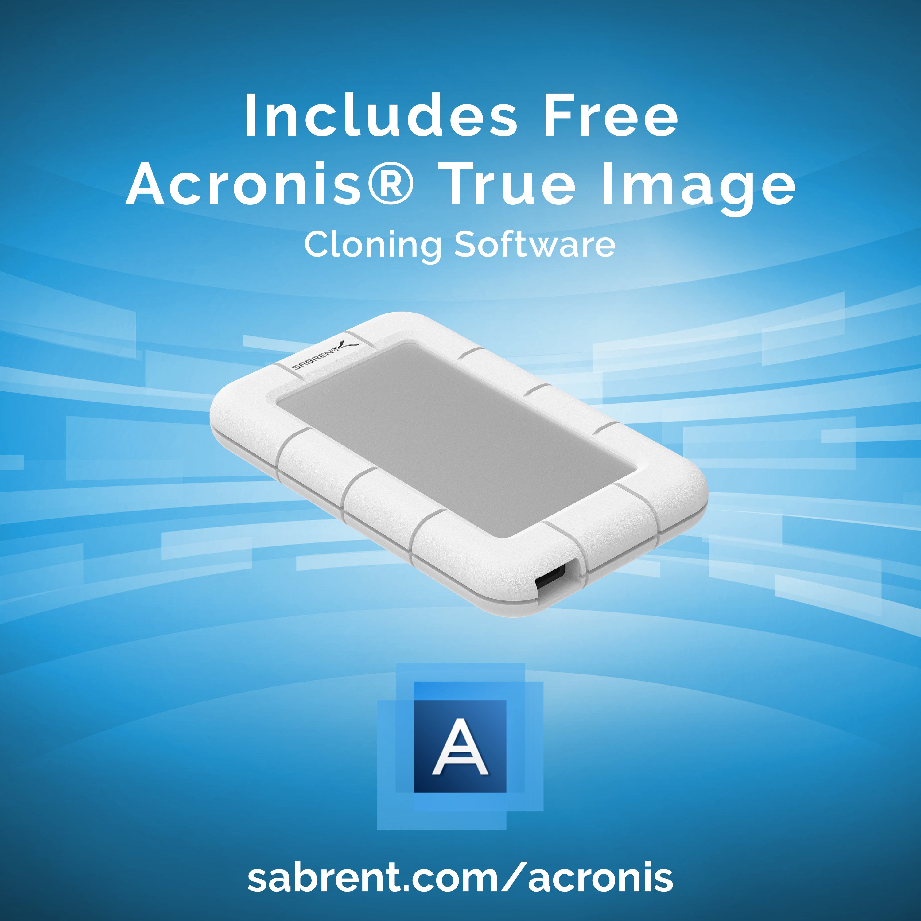 USB 3.0 to SSD / 2.5-Inch SATA External Shockproof Aluminum Hard Drive Enclosure [Support UASP SATA III] White / Silver