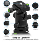 Carbon Fiber Tripod With 360° Camera Mount