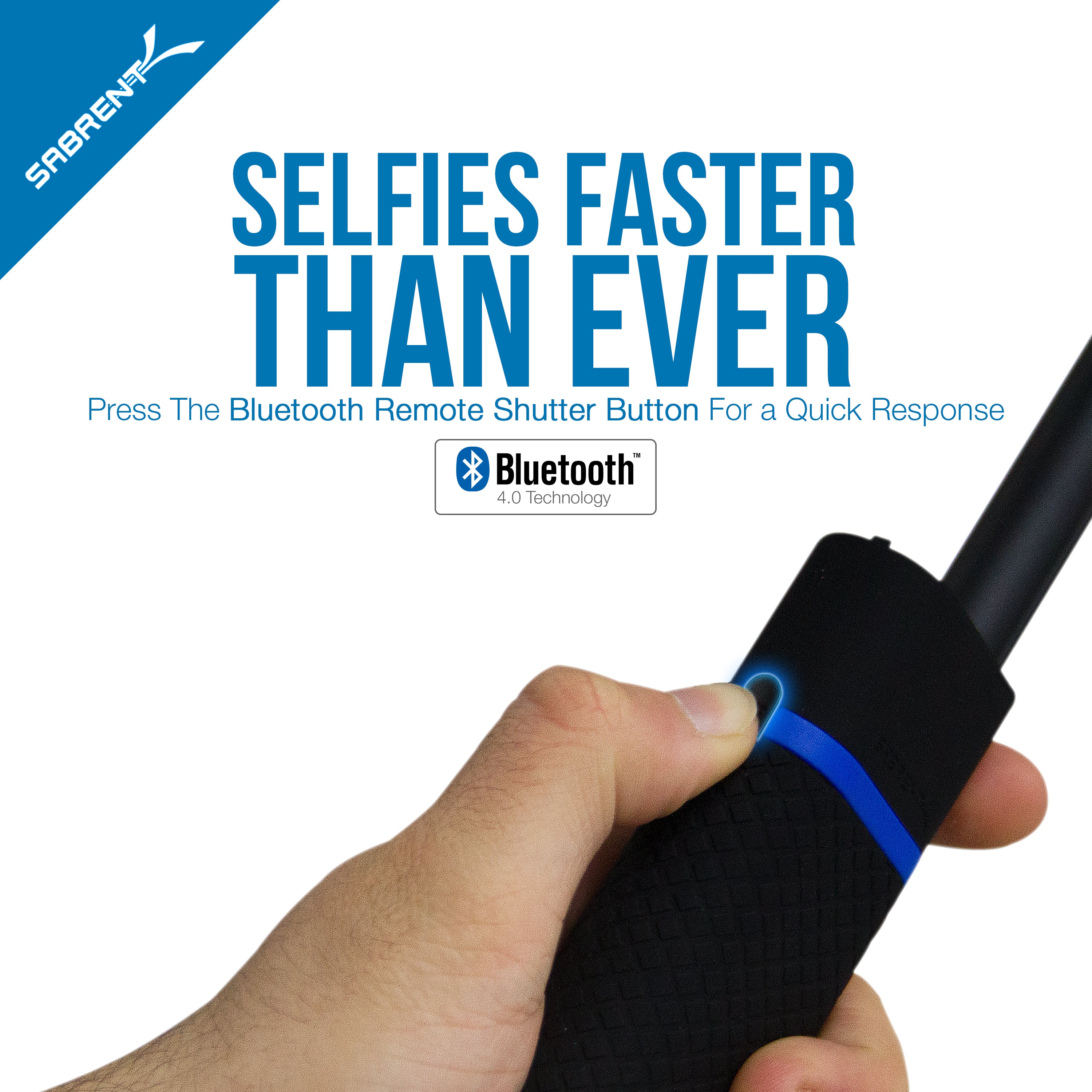 volatilitet investering Kamel Bluetooth Selfie Stick with built-in 5200mAh battery Charger - Sabrent