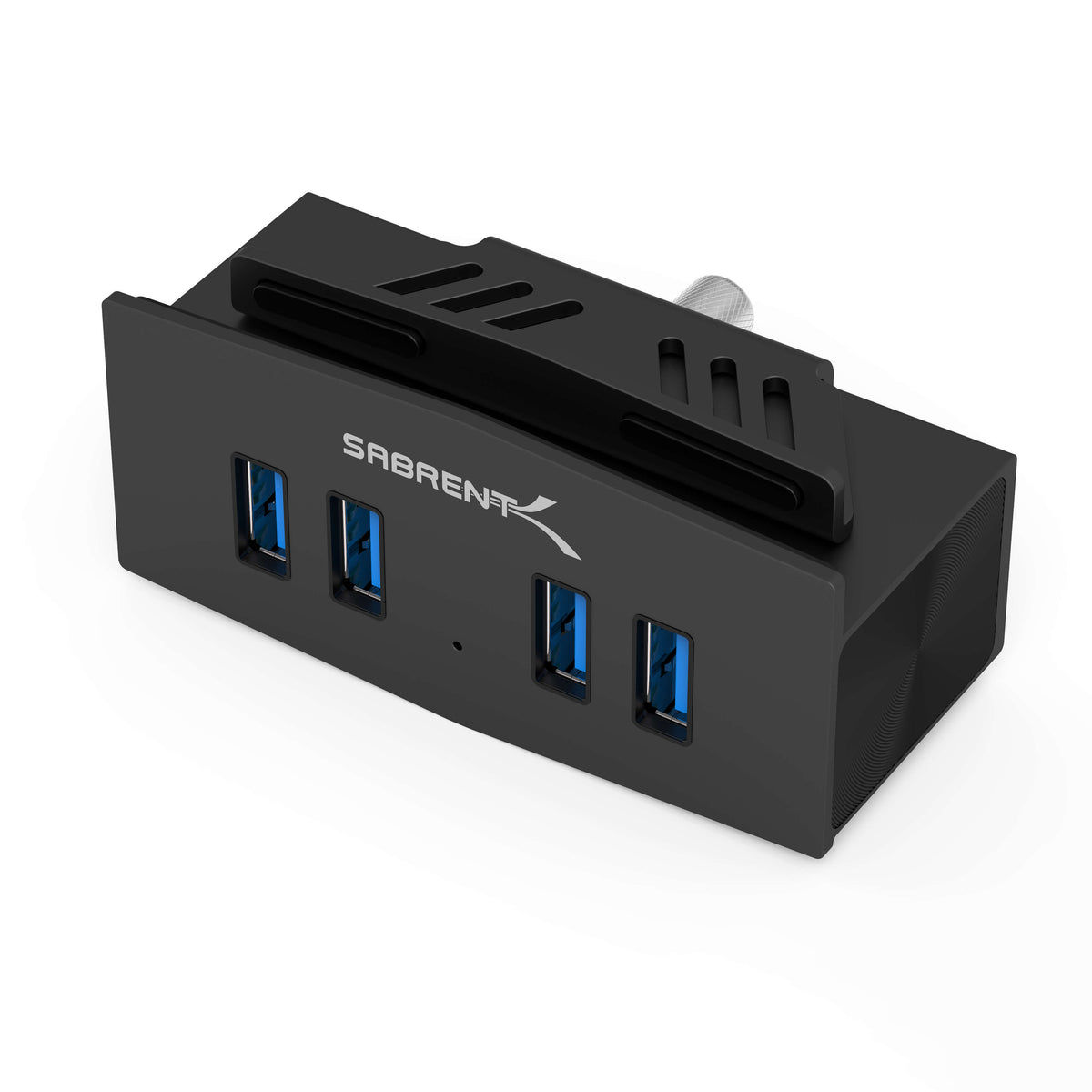 Mountable 4 Port Aluminum USB 3.0 Hub | Black