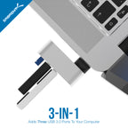 3-Port Mini USB 3.0 Rotating Hub
