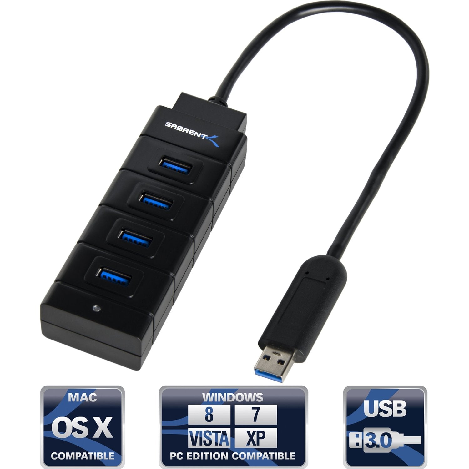Portable 4 Port USB 3.0 Hub