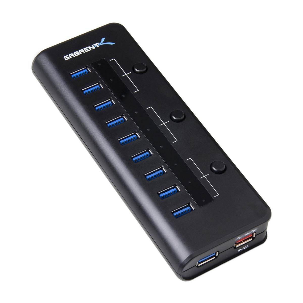 10 Port USB 3.0 HUB + 5V 2A Smart Charging Port