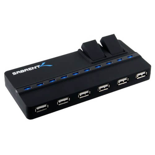 10 Port USB 2.0 Hub With Power Adapter