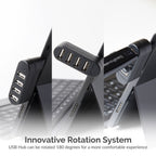 4-Port Mini USB 2.0 Rotating Hub