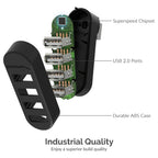 4-Port Mini USB 2.0 Rotating Hub