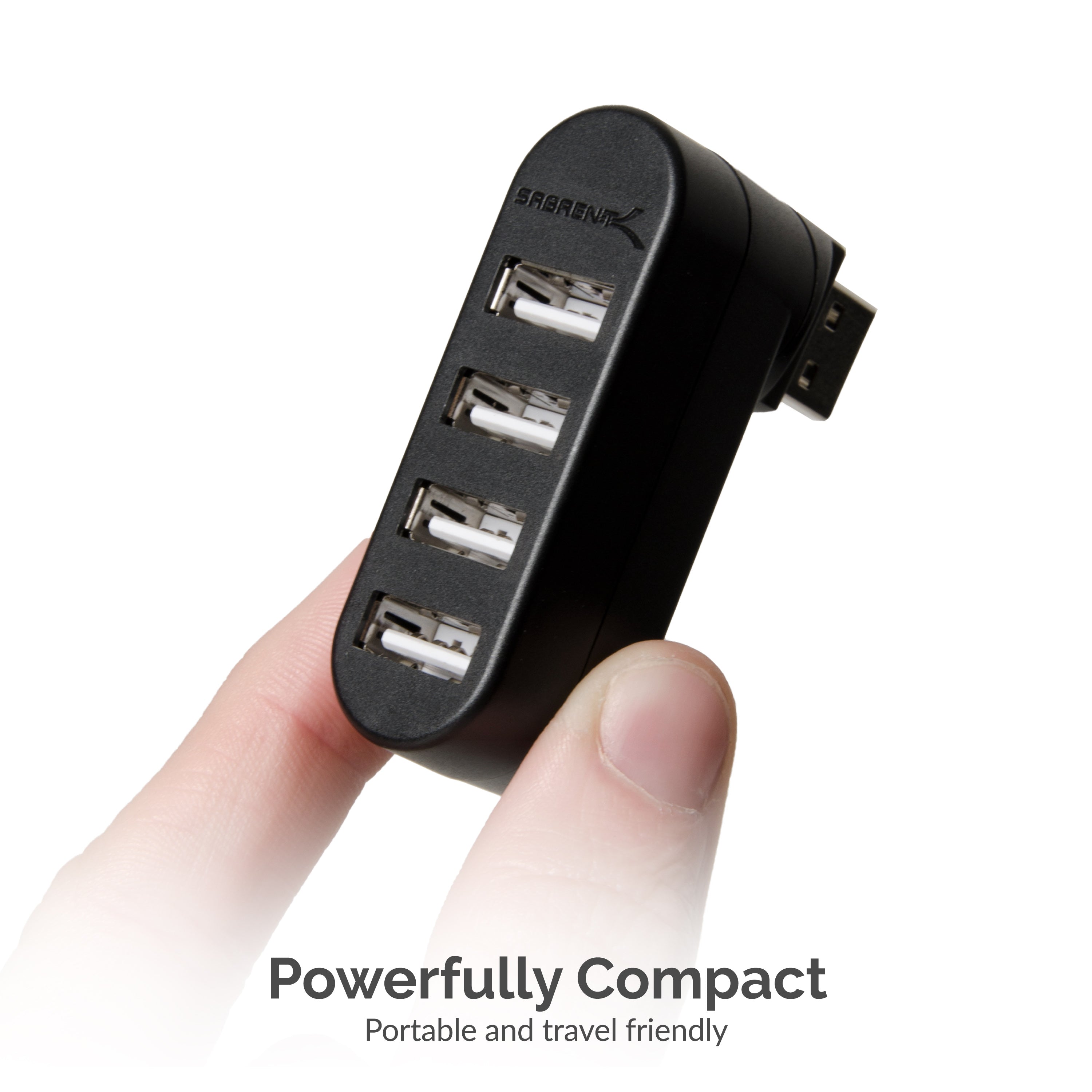 4-Port Mini USB 2.0 Rotating Hub