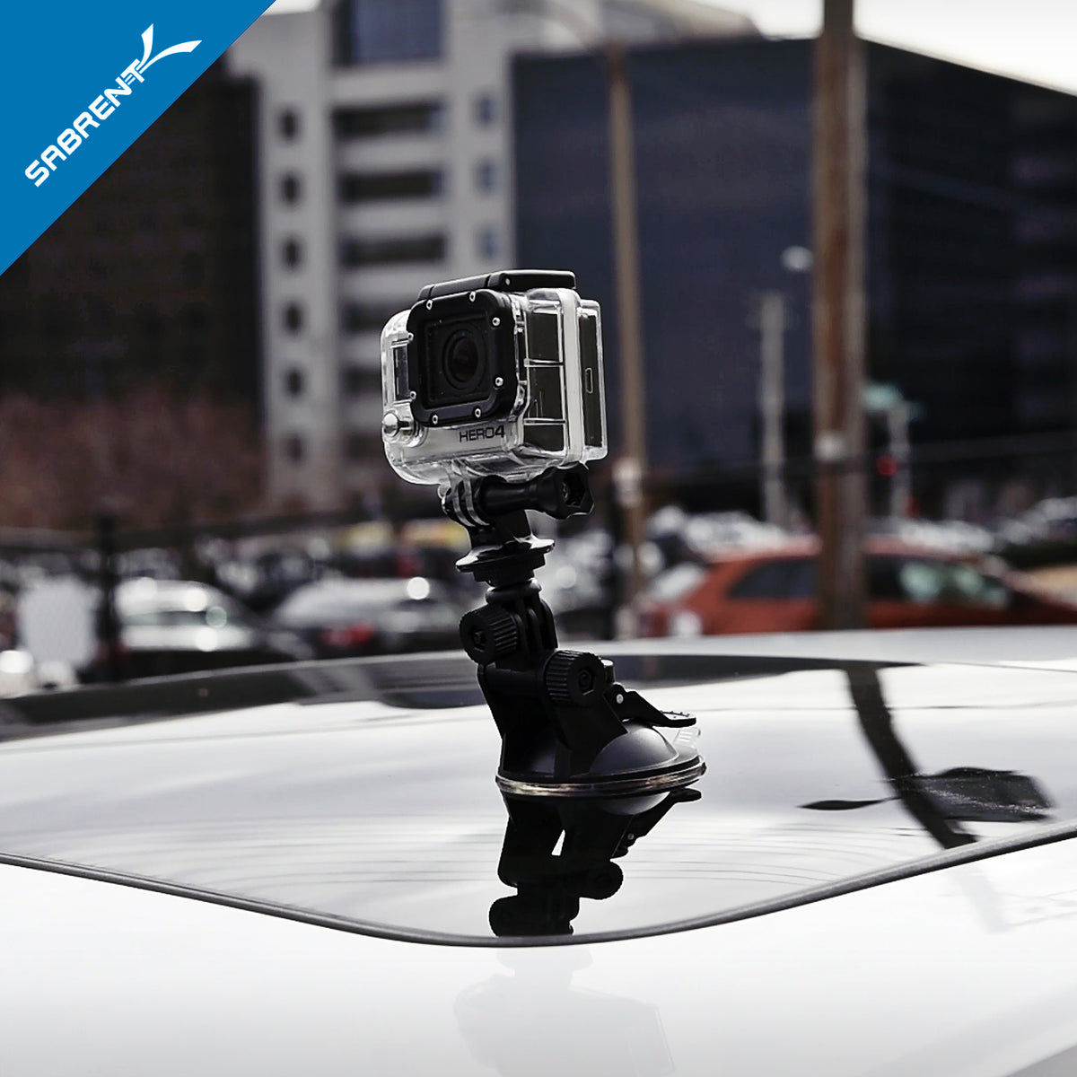 Mini Suction Cup for Standard Tripod Mount (GoPro Mount Adapter Included)