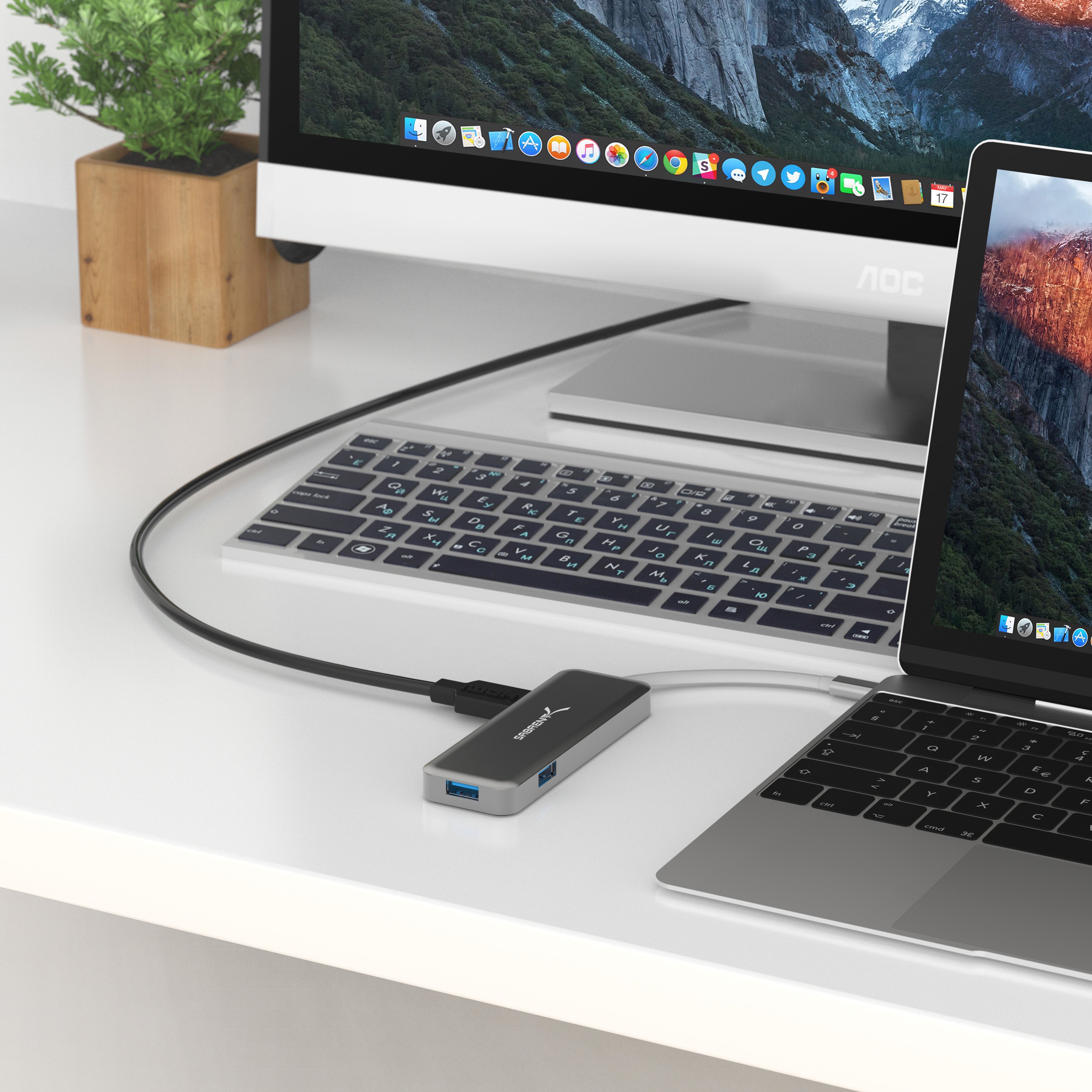 USB Type-C Hub with HDMI and 2 USB 3.0 Ports