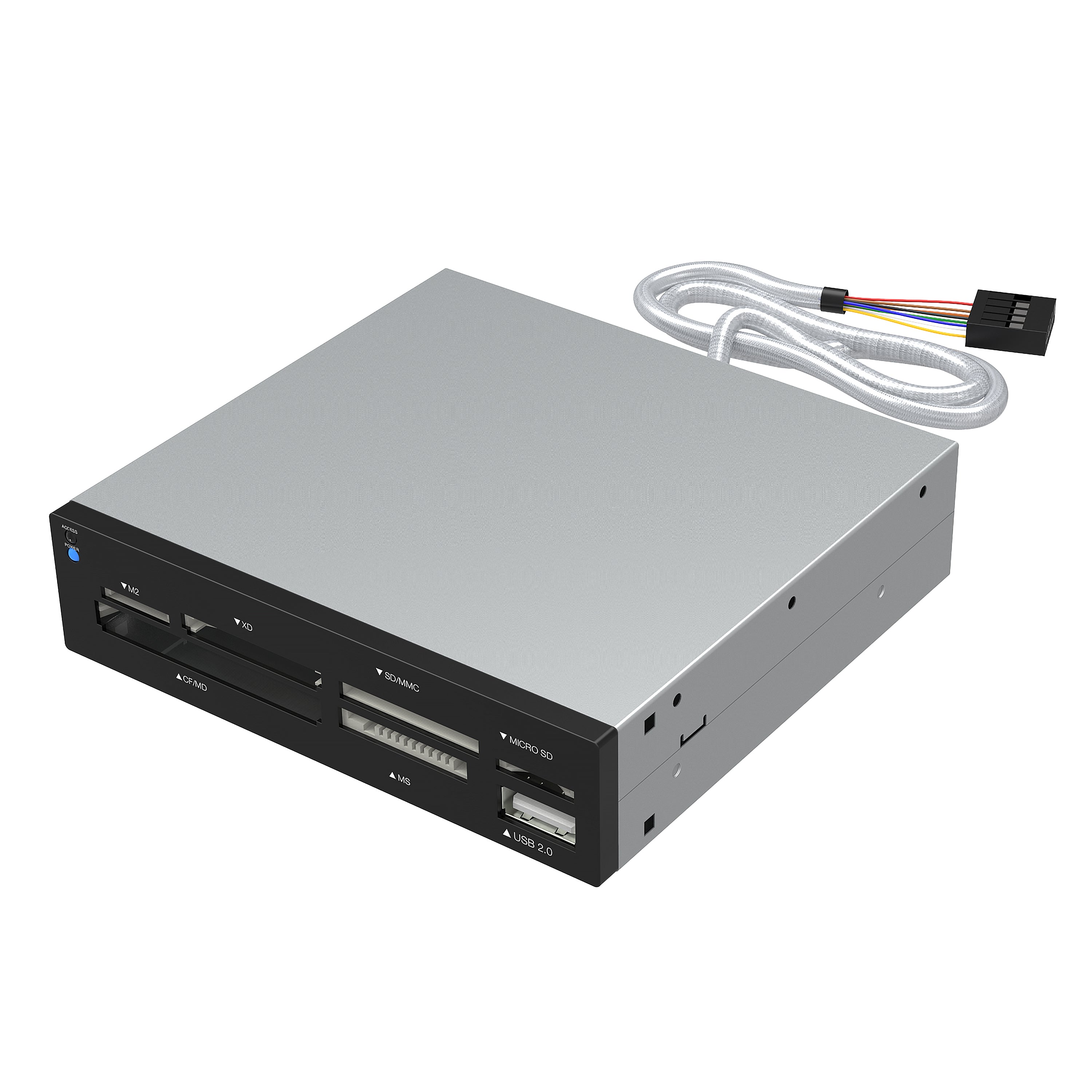 Meridian Point USB 2.0 Memory Card Reader - Reads 11 Formats Including CompactFlash, SD, MMC, XD