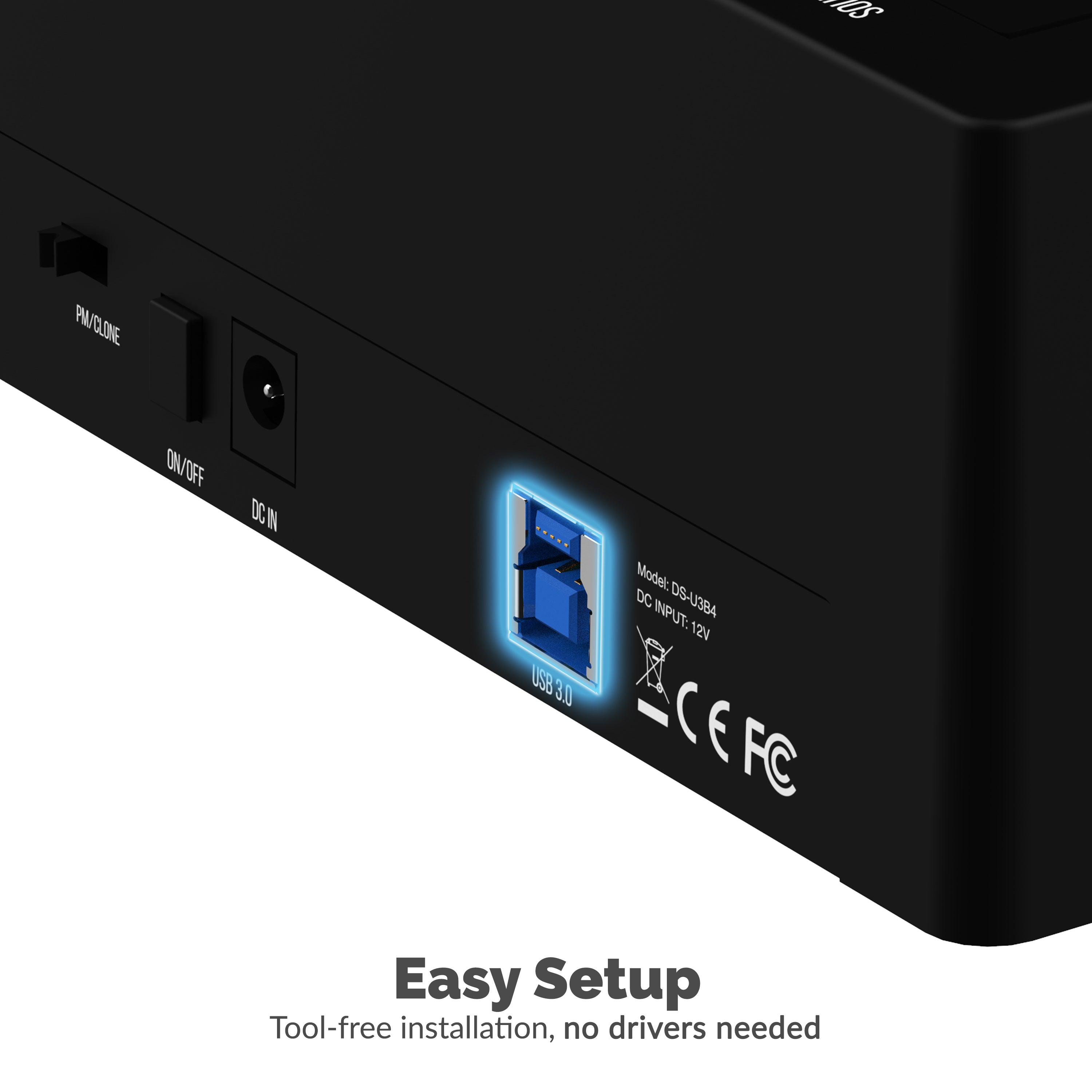 4-Bay USB 3.0 SATA 2.5"/3.5" SSD/HDD Docking Station