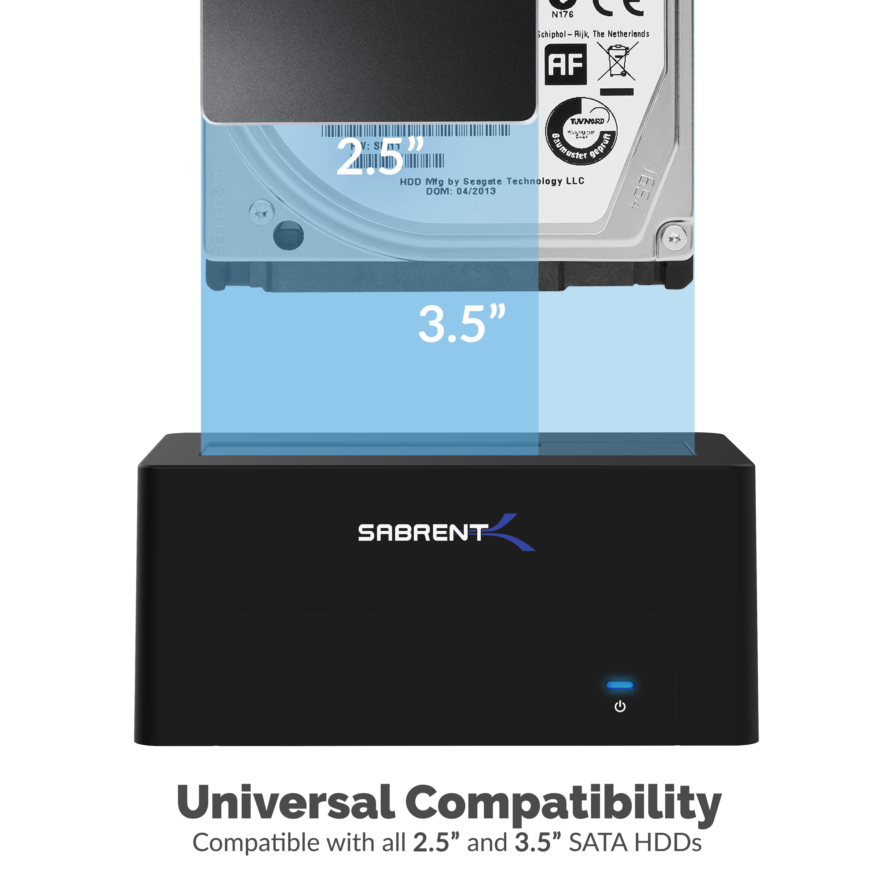 USB 3.1 Type-C 2.5"-3.5" HDD Docking Station