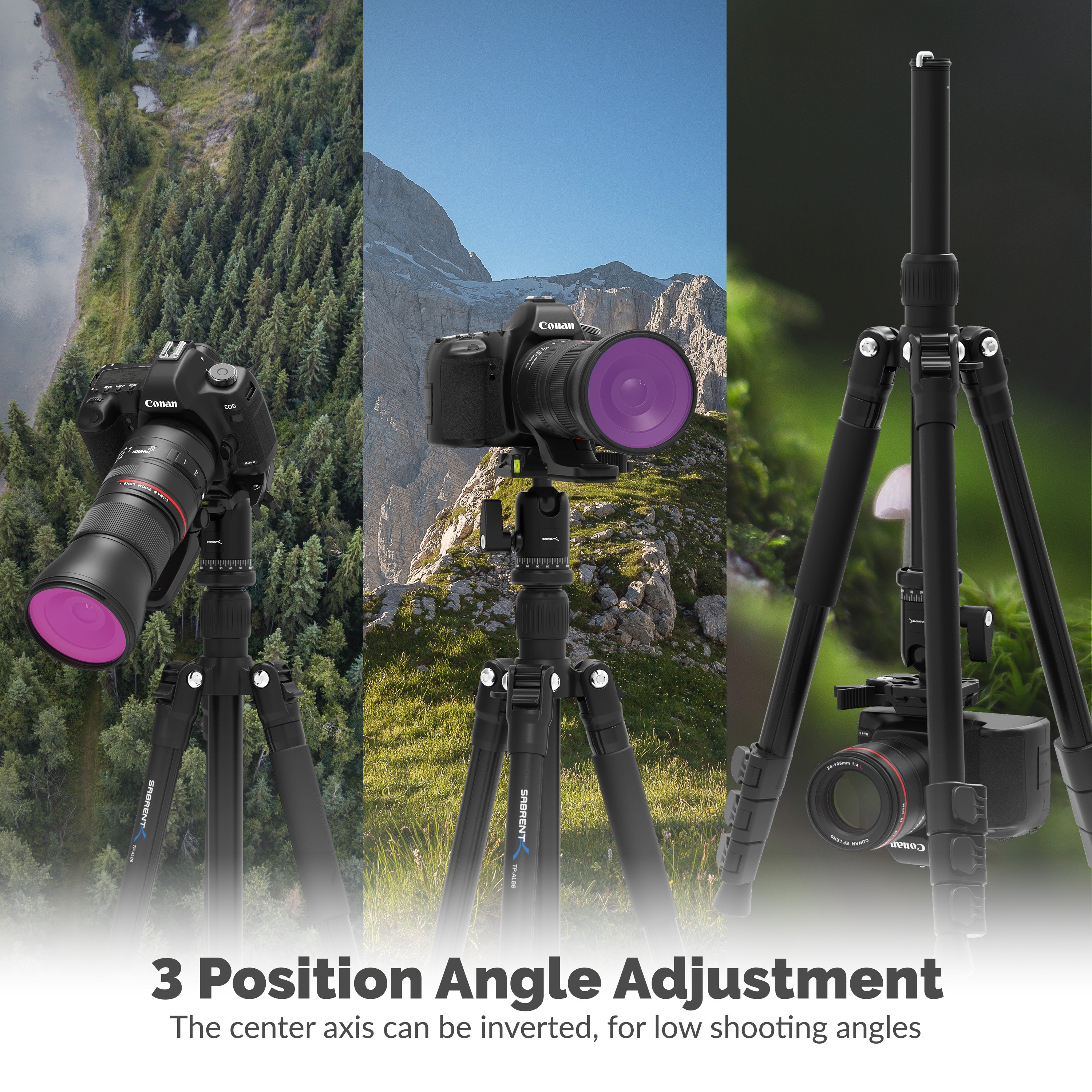 Aluminum Tripod With 360° Full Motion Camera Mount