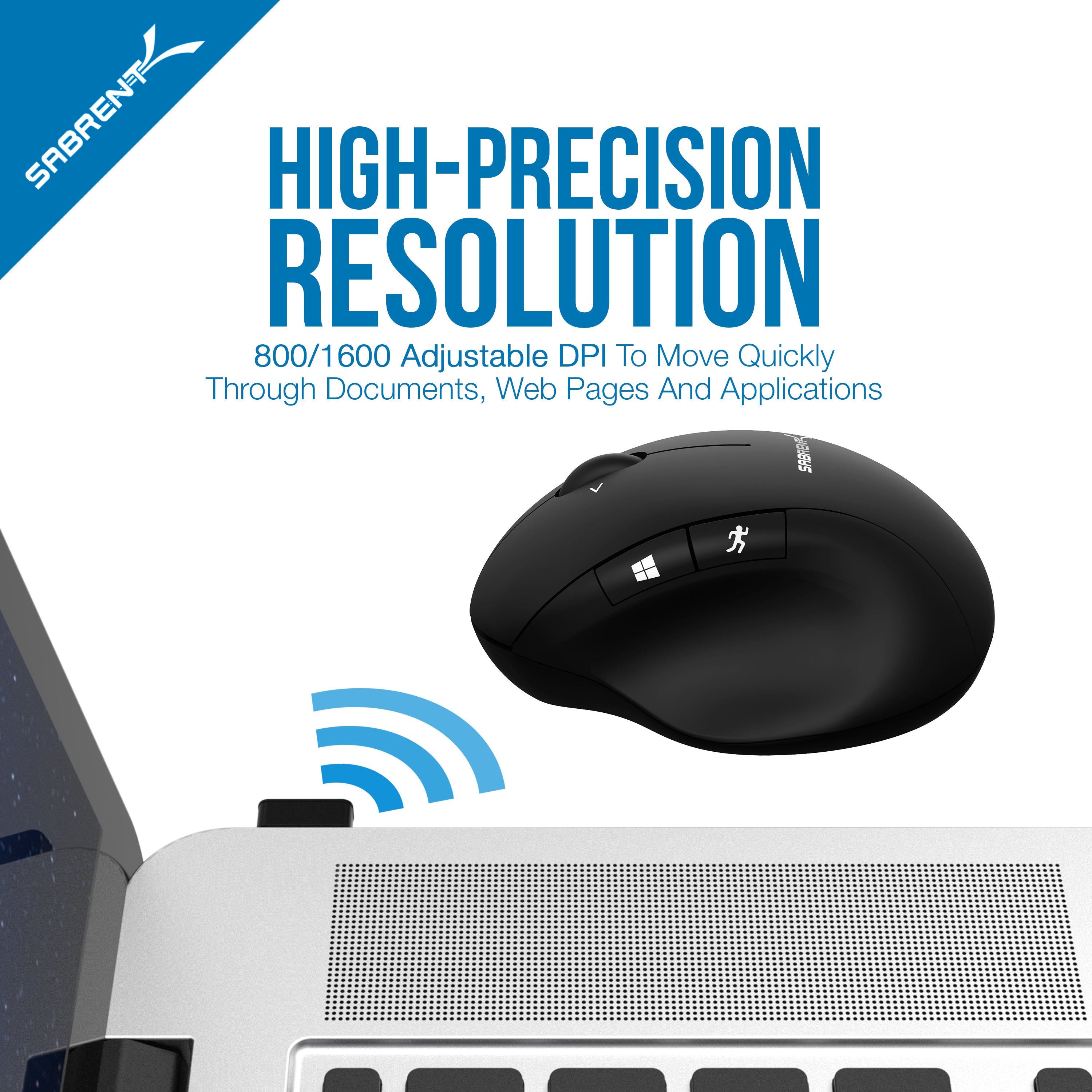 Ergonomic 2.4GHz Wireless Rechargeable Mouse