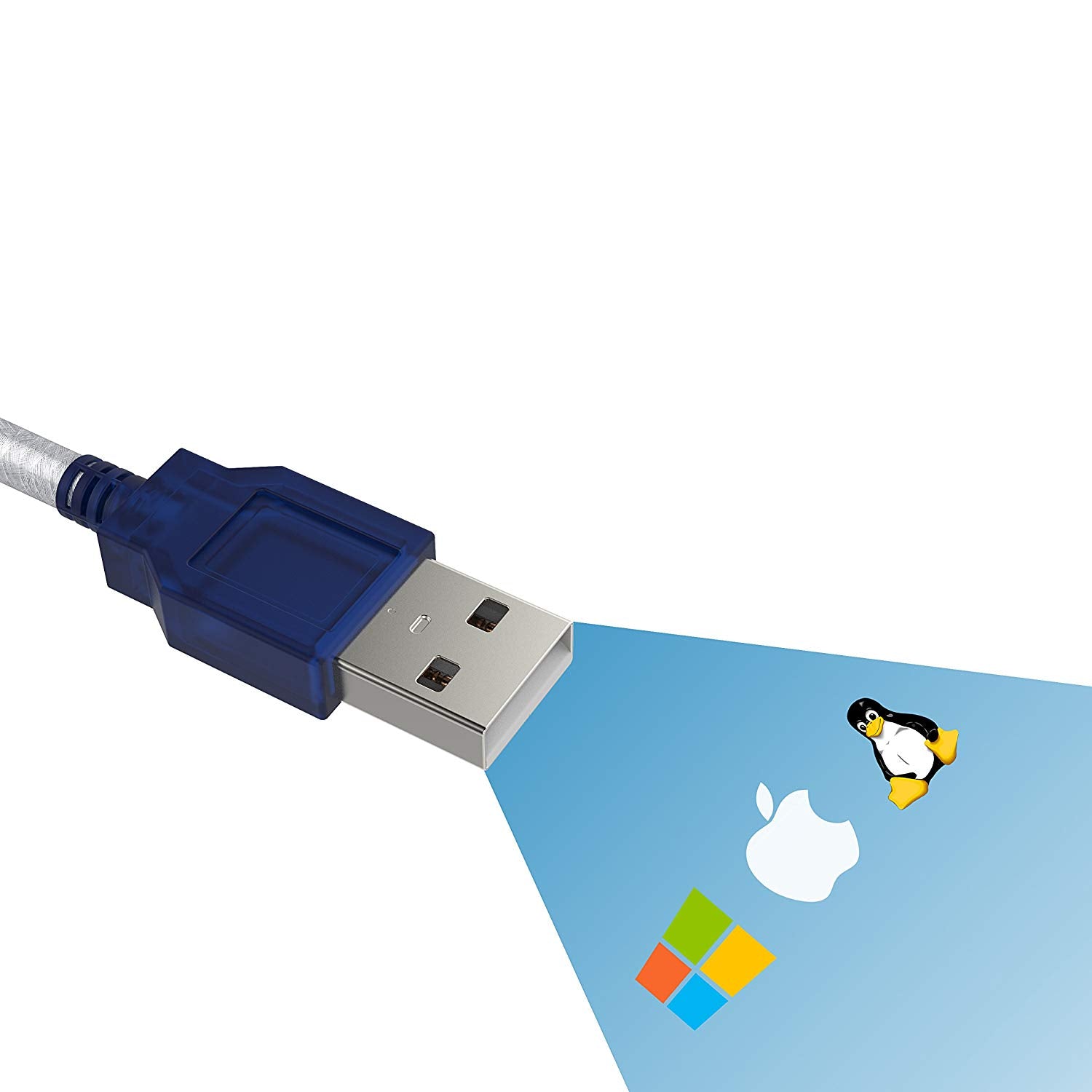 6 feet USB to RS-232 DB9 Serial 9 pin Adapter (Prolific PL2303)
