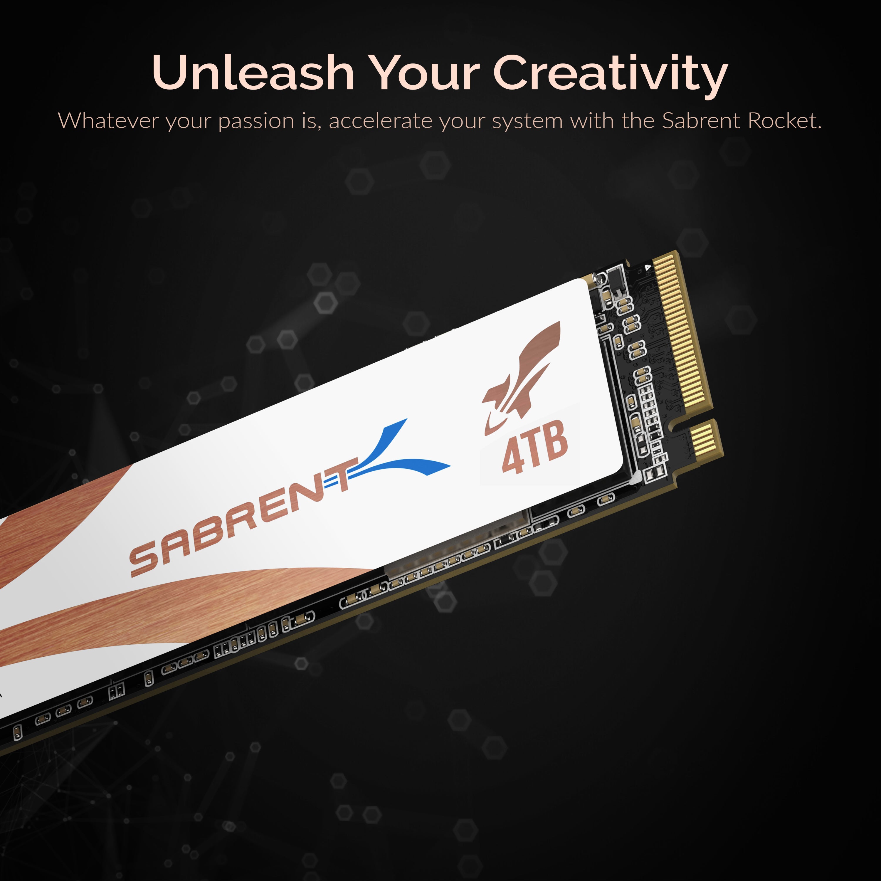 Sabrent ROCKET - SSD - 4 TB - internal - M.2 NGFF 2280 - PCIe 3.1 x4 (NVMe)  - for Intel Next Unit of Computing 12, 13 
