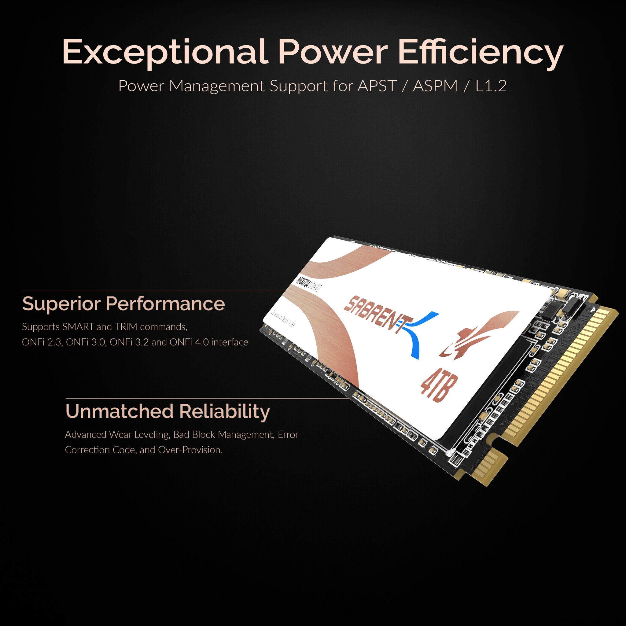 SABRENT Rocket 4 PLUS SSD with Heatsink 4TB PCIe Gen 4 NVMe M.2 2280  Internal Solid State Drive, Extreme Speed, Heat Management  [SB-RKT4P-HTSP-4TB]