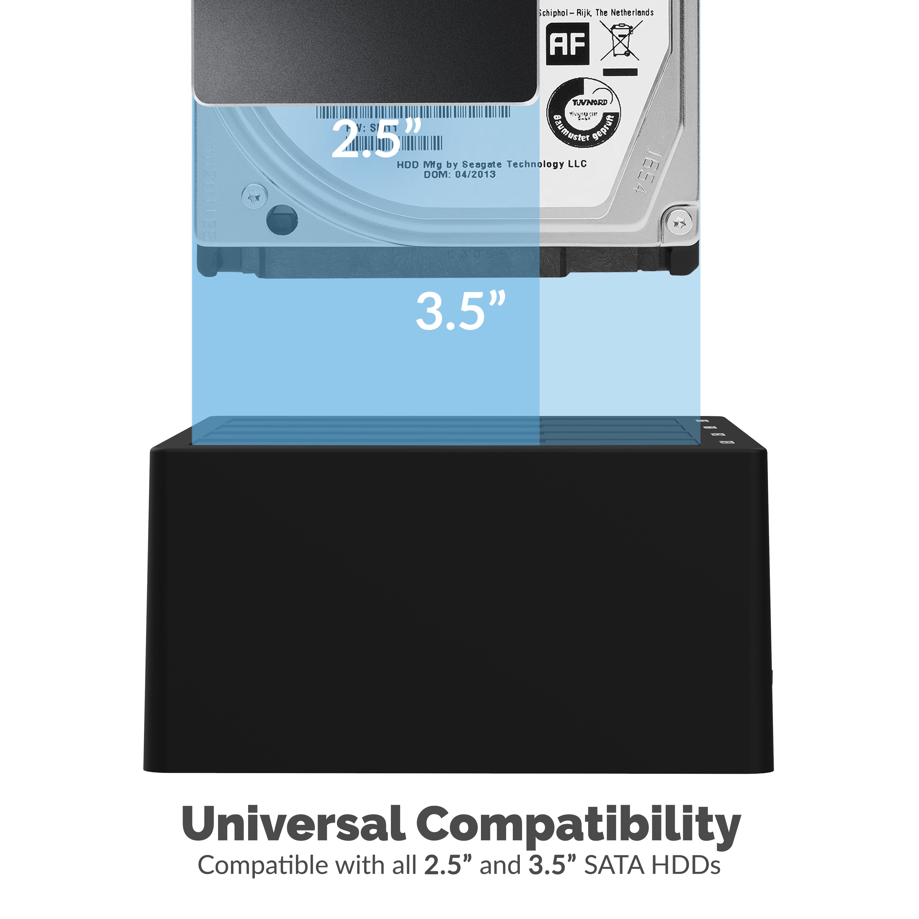 4-Bay USB 3.0 SATA 2.5"/3.5" SSD/HDD Docking Station