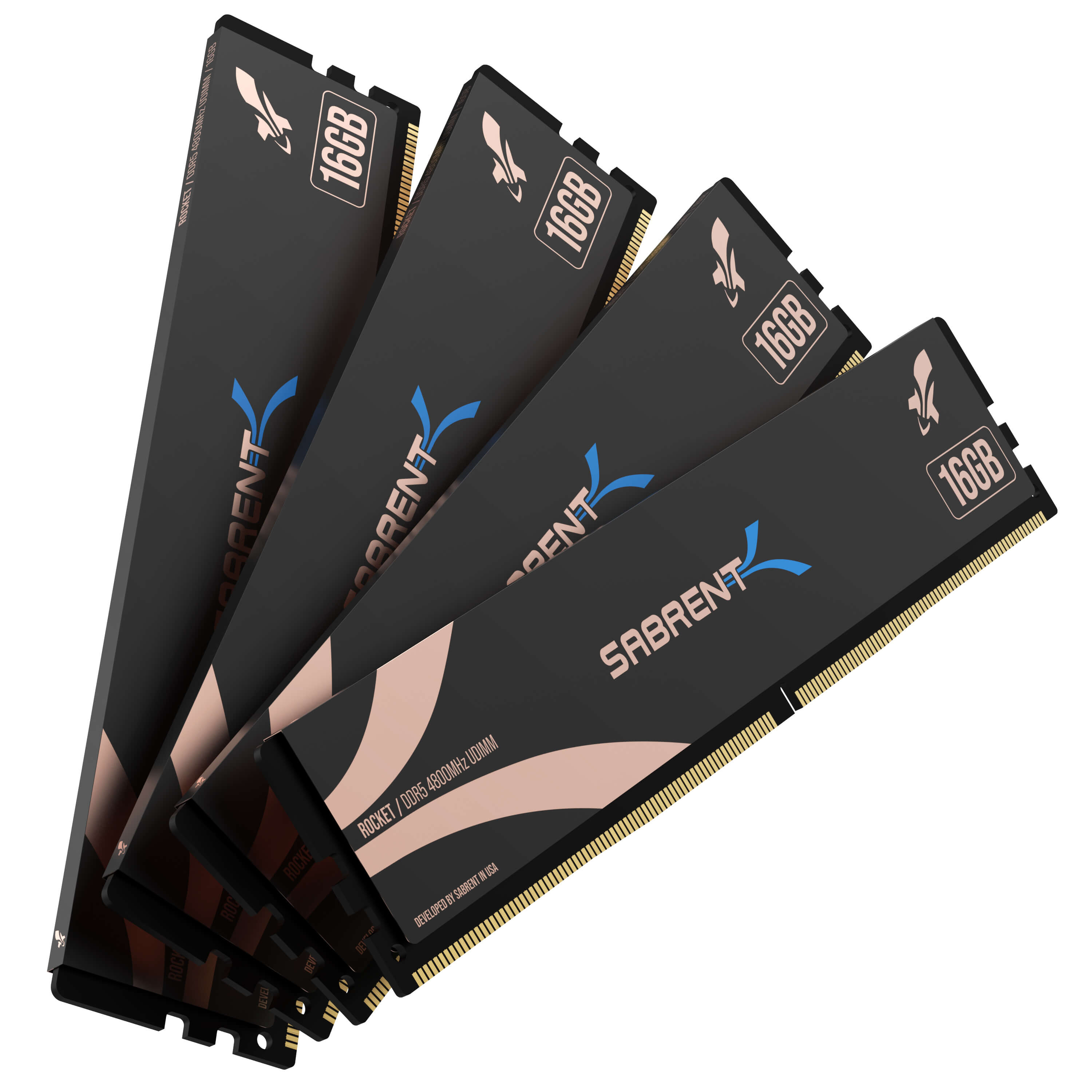 Rocket DDR5 64GB U-DIMM 4800MHz Memory Kit (4x16GB) - Sabrent