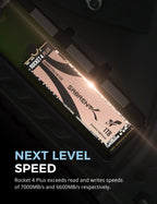 M.2 NVMe Heatsink for the PS5 Console + Rocket 4 Plus SSD