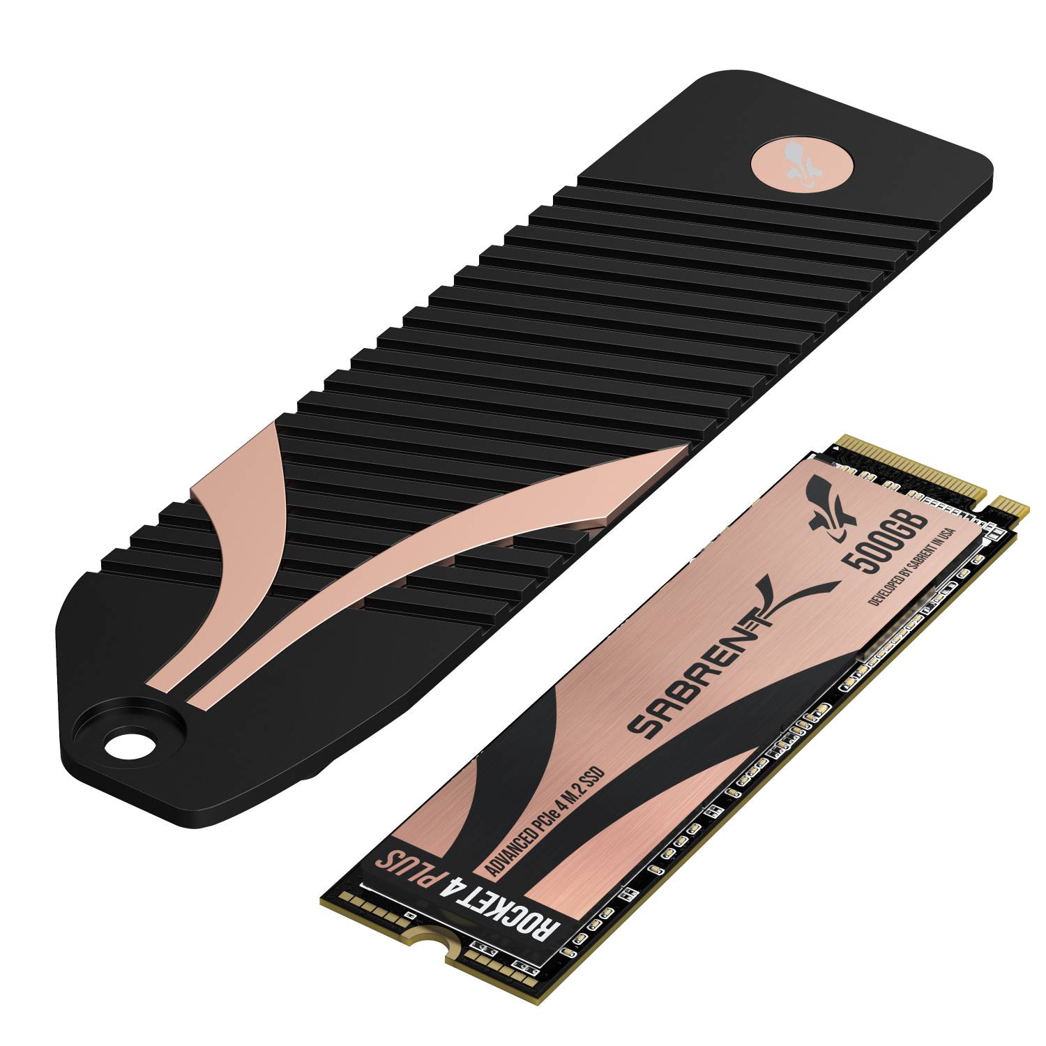 M.2 NVMe Heatsink for the PS5 Console + Rocket 4 Plus SSD – Sabrent