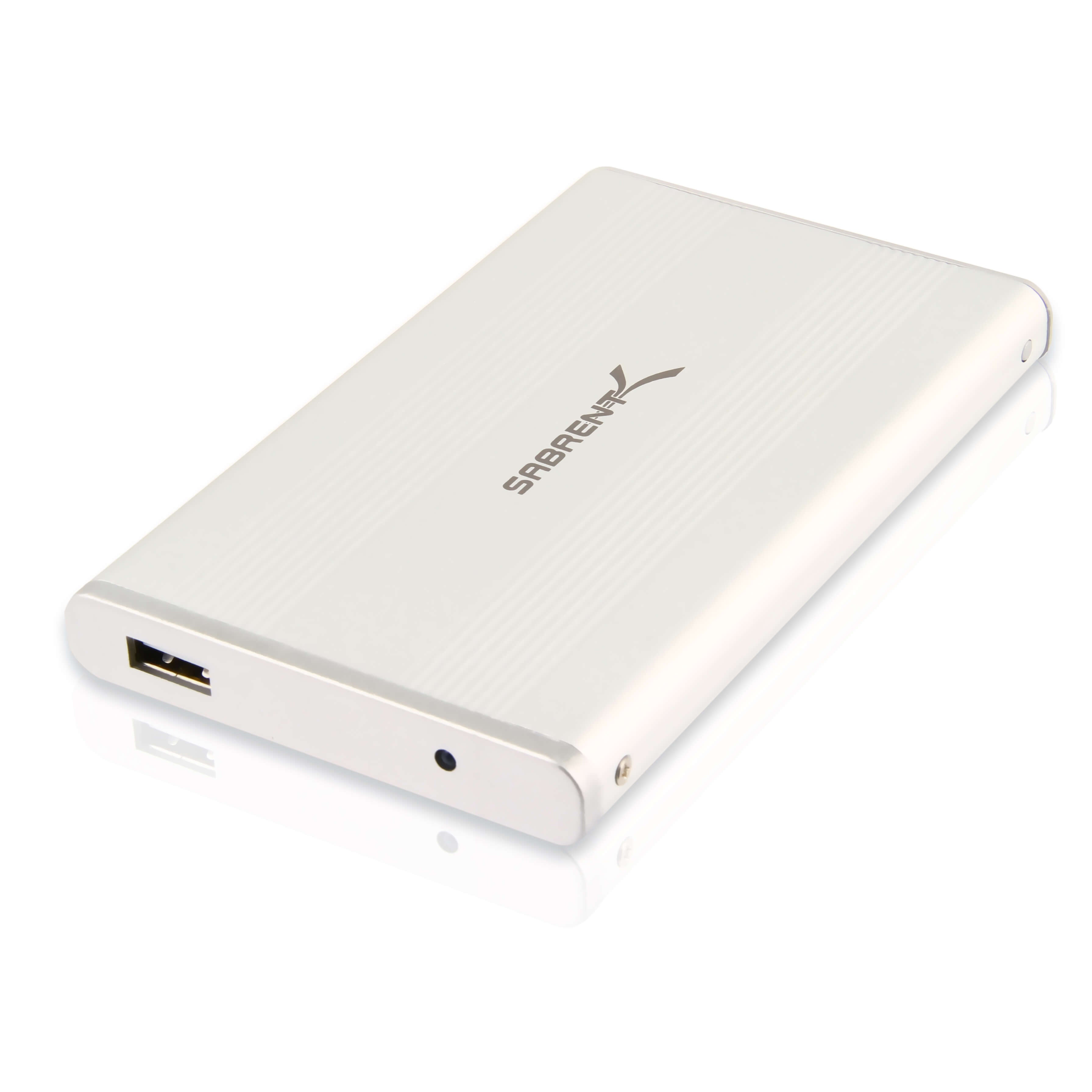 Ultra Slim 2.5-Inch IDE to USB 2.0 External Aluminum Hard Drive Enclosure | White