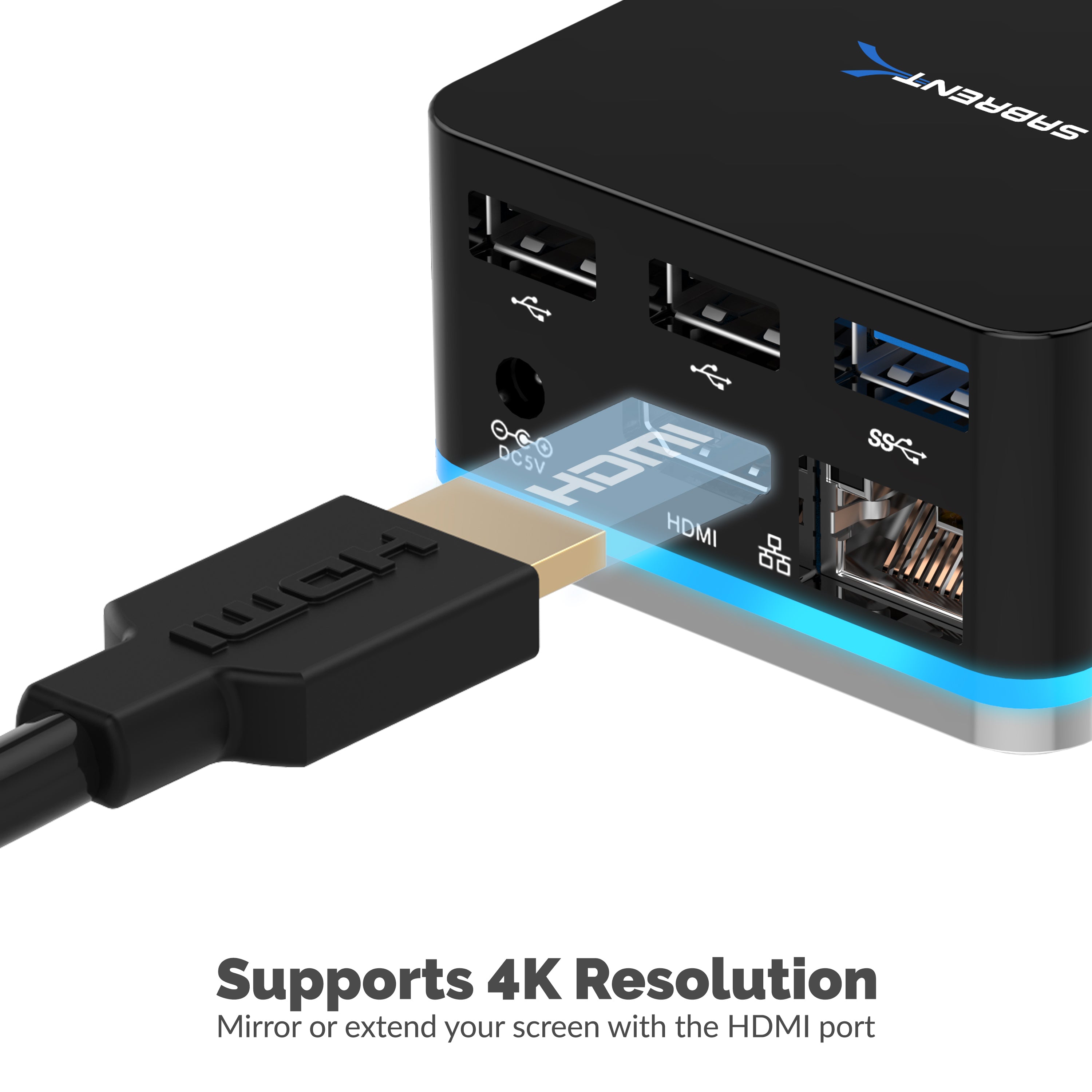 5 Port USB Type C Mini Continuum Docking Station