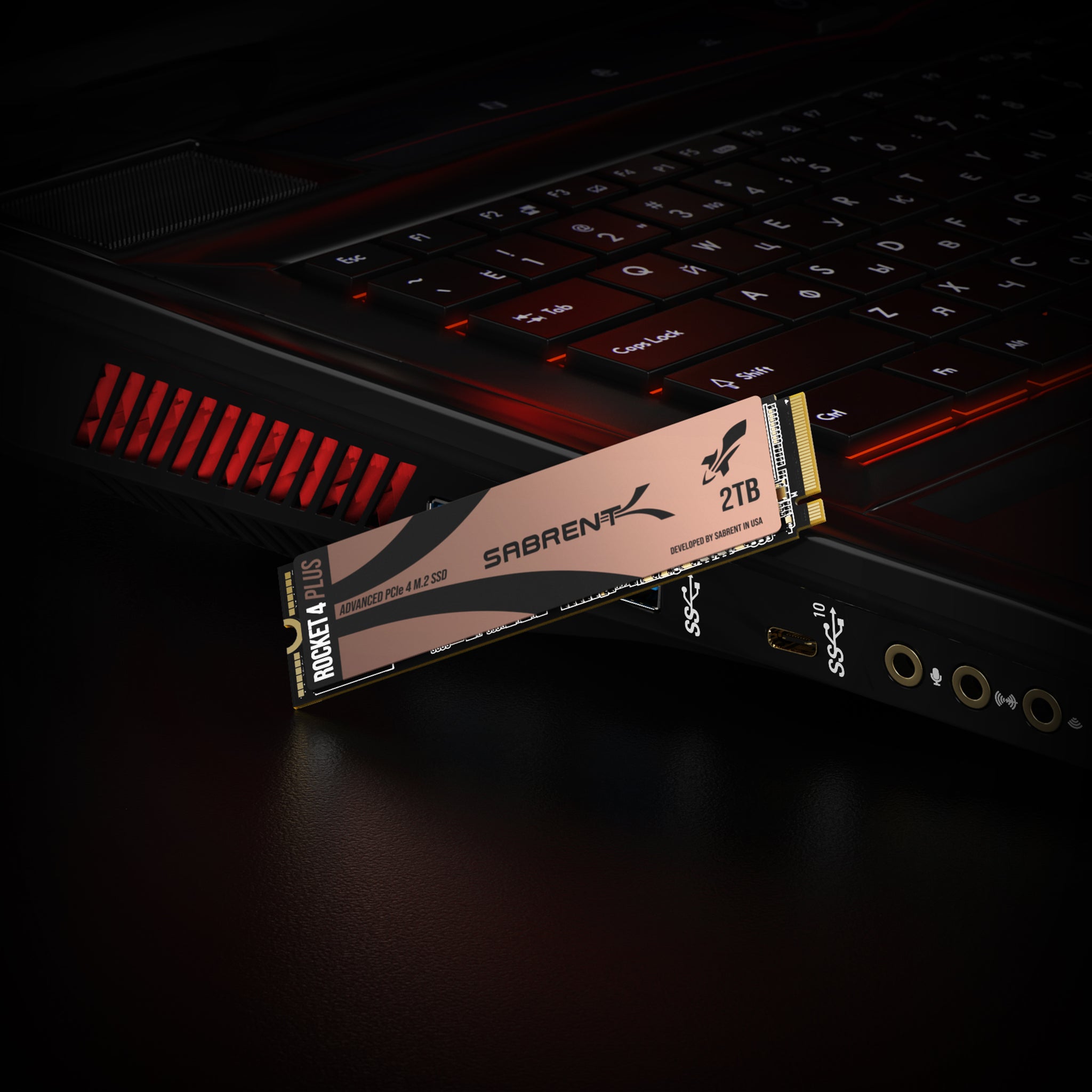 M.2 NVMe Heatsink for the PS5 Console + Rocket 4 Plus SSD - Sabrent