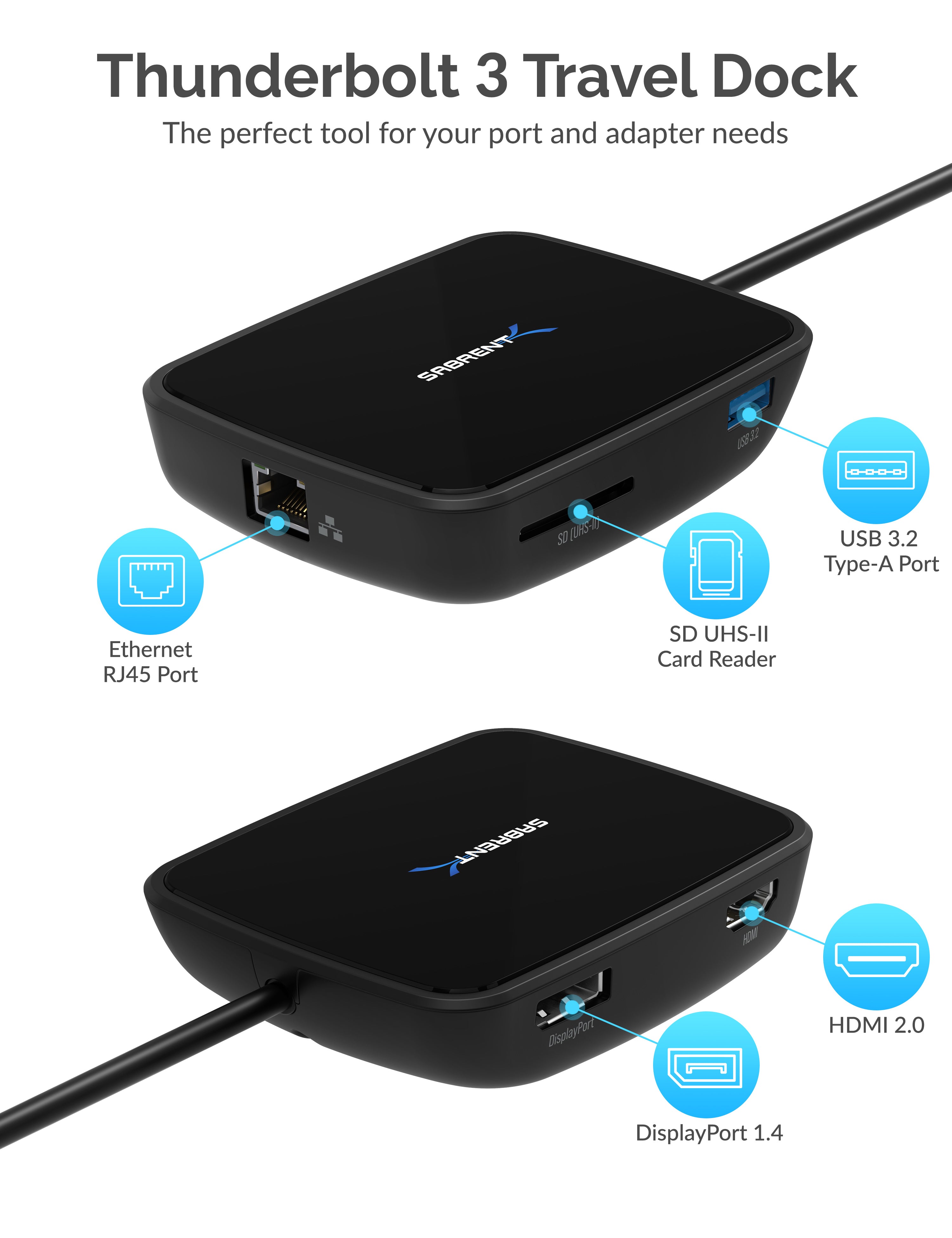 Sabrent Thunderbolt 3 Dock - Thumbnail 3