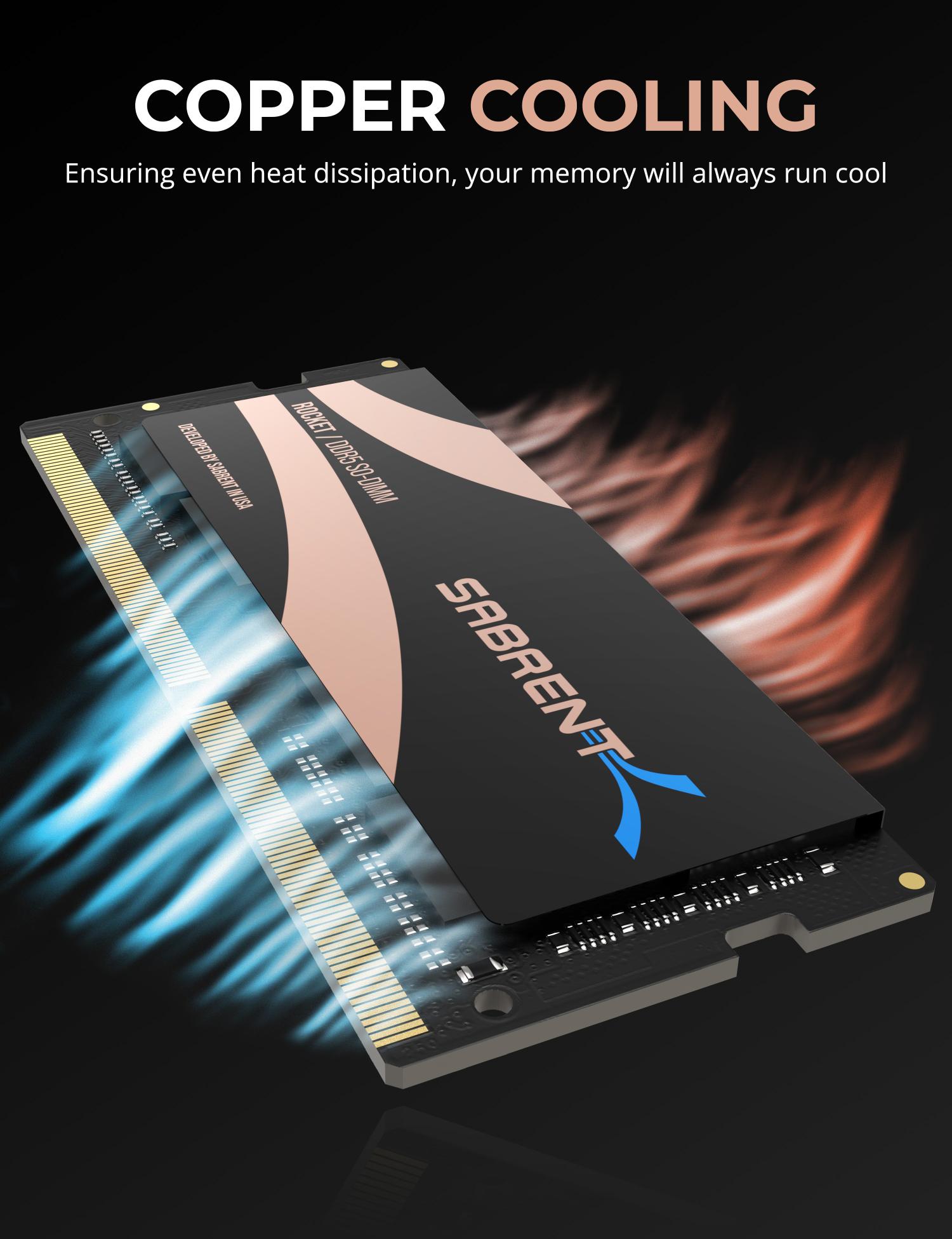Rocket DDR5 32GB SO-DIMM 4800MHz Memory Kit (2x16GB) – Sabrent